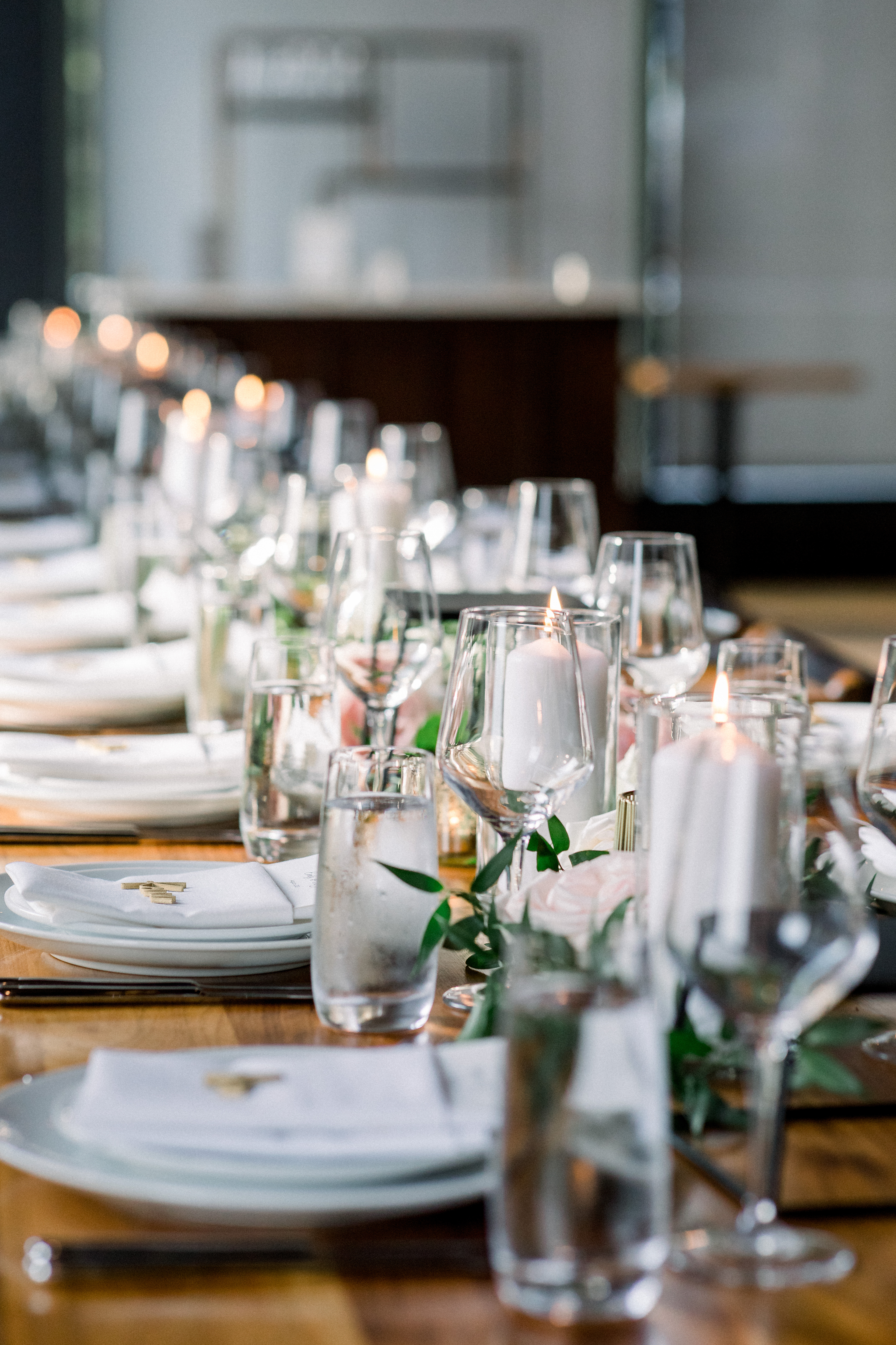 Designed table settings.
