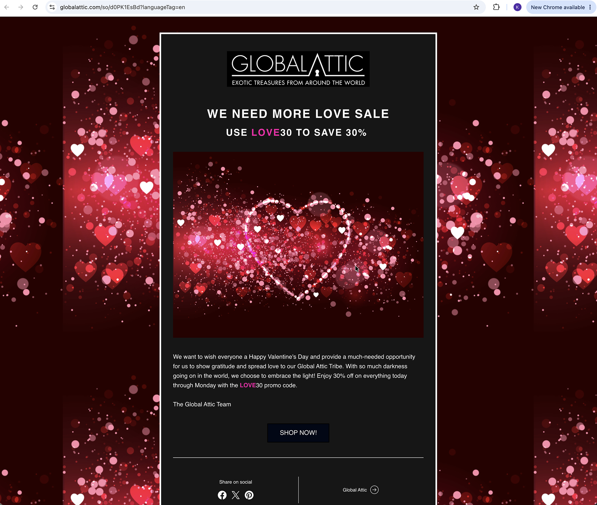 Email sent to subscribers