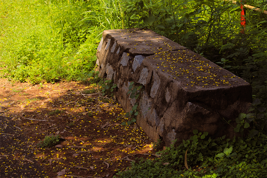 Stone Seat just outside the stadium