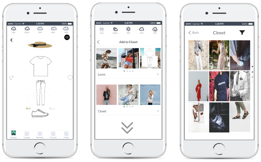 Testing a self-curated model where users plan their own outfits manually