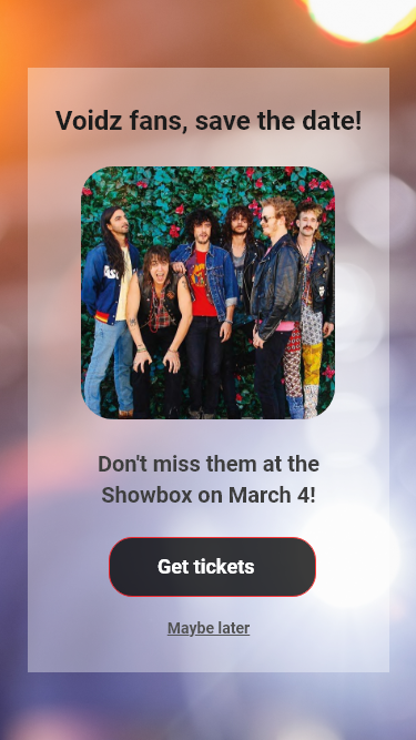 The user is a casual music fan and (on occasion) goes to live concerts. They have a music player app on their phone. Tell the user that one of their favorite bands is playing live in their town. How would you compel them to want to go?