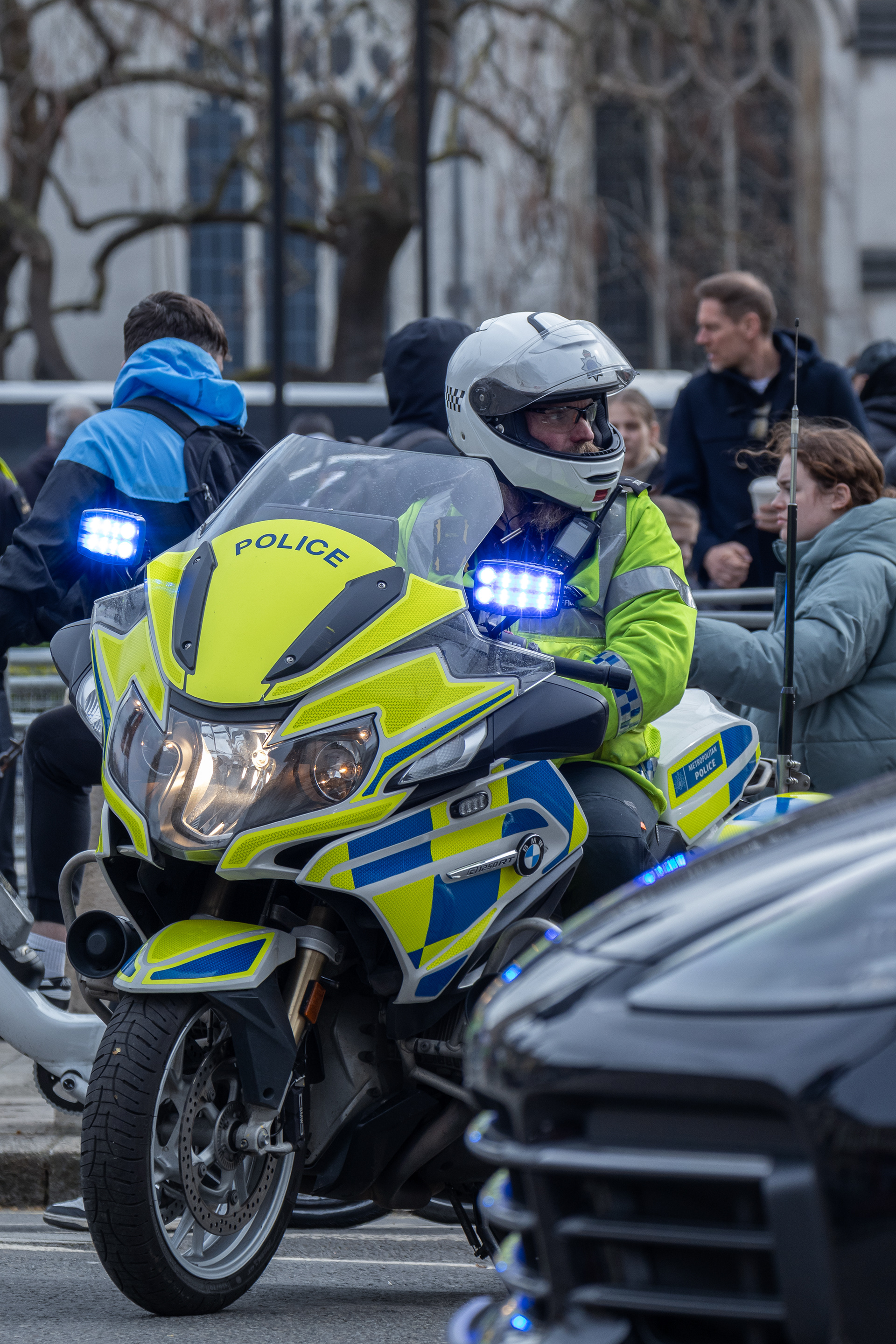 Policeman, protest, London