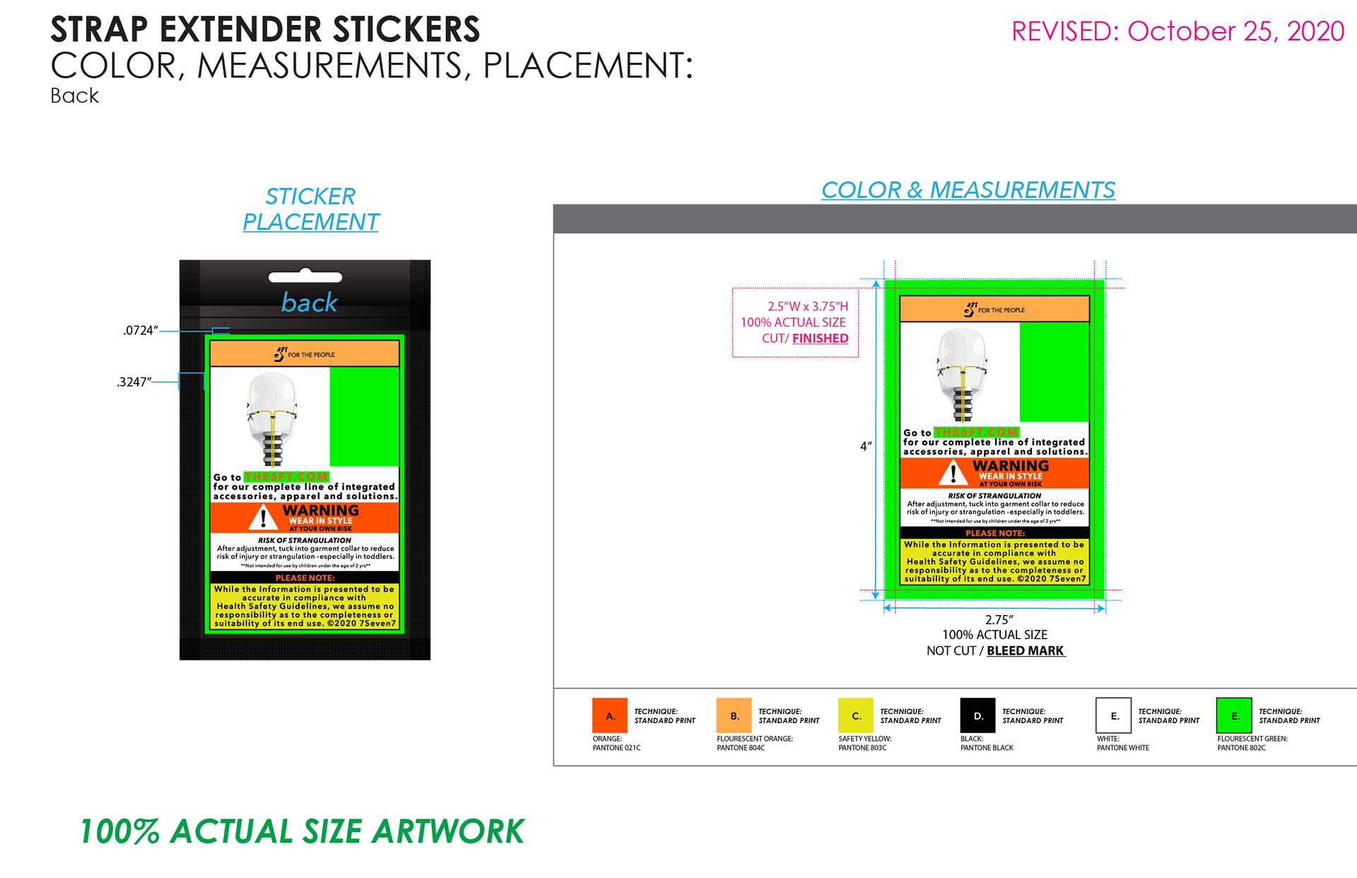 Product & Packaging Design • Illustration - Tech Pack Layout 3