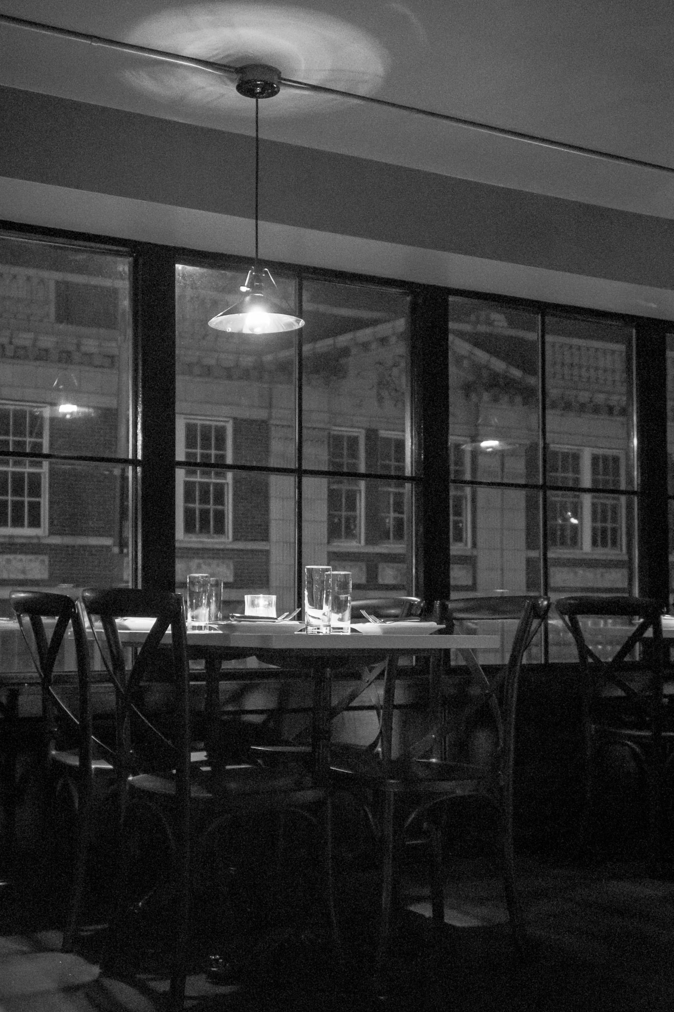 Table by the window.