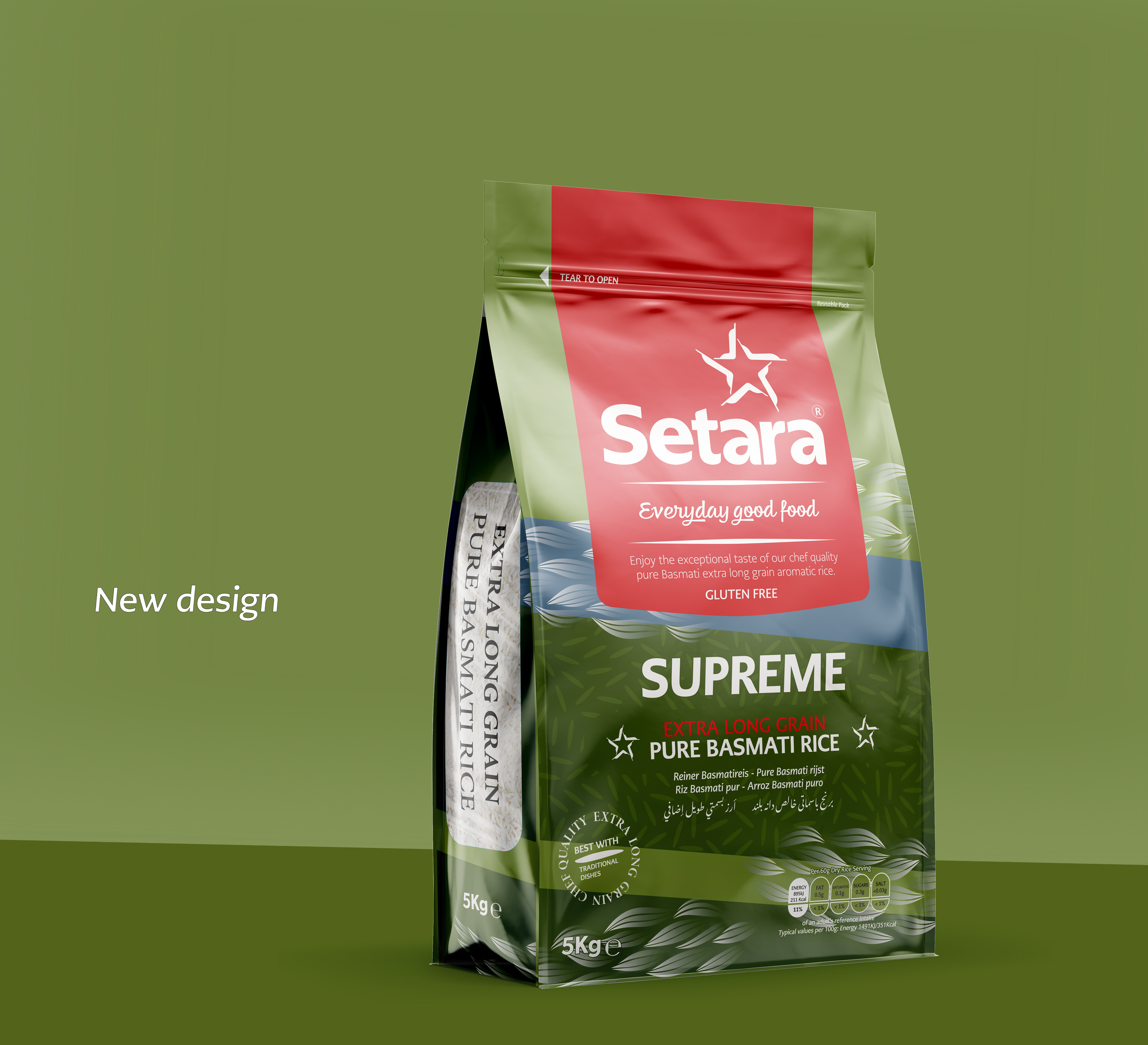 Setara Rice New Packaging Design