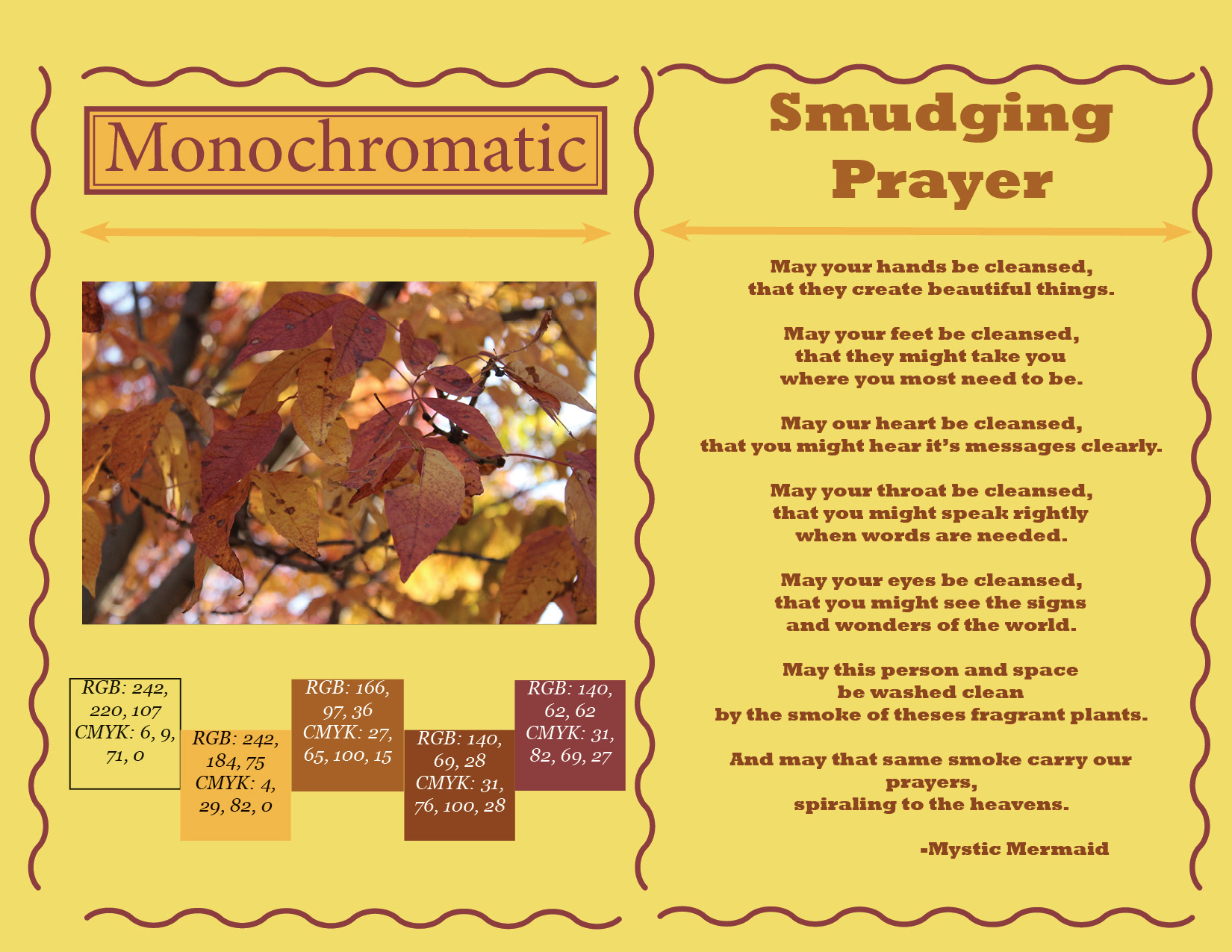 Monochromatic color swatch