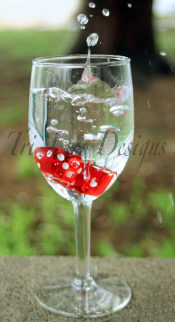Dice in water