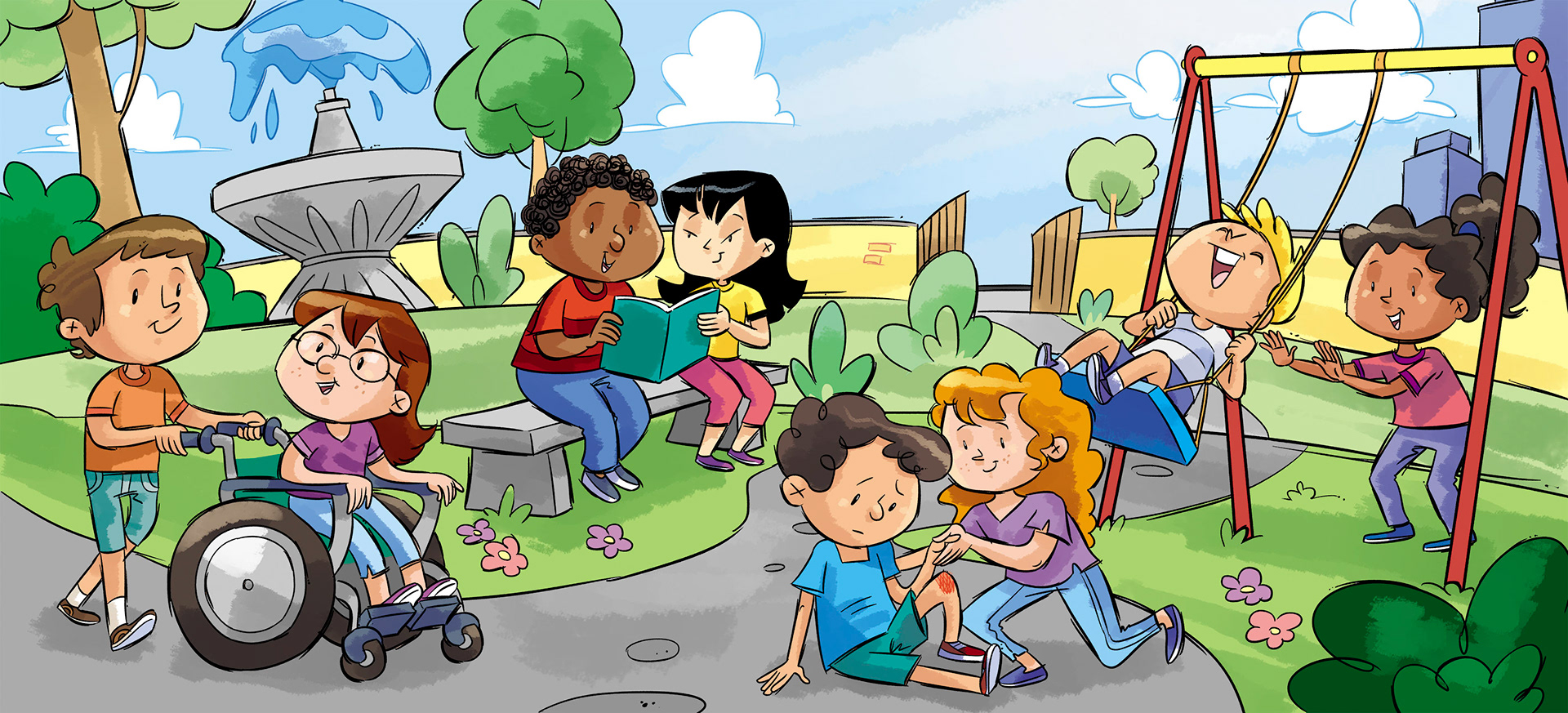 Arte produzida para a Editora Cidadania. Todos os direitos reservados. Desenho e cores Caio Boracini, arte final Laercio Lima