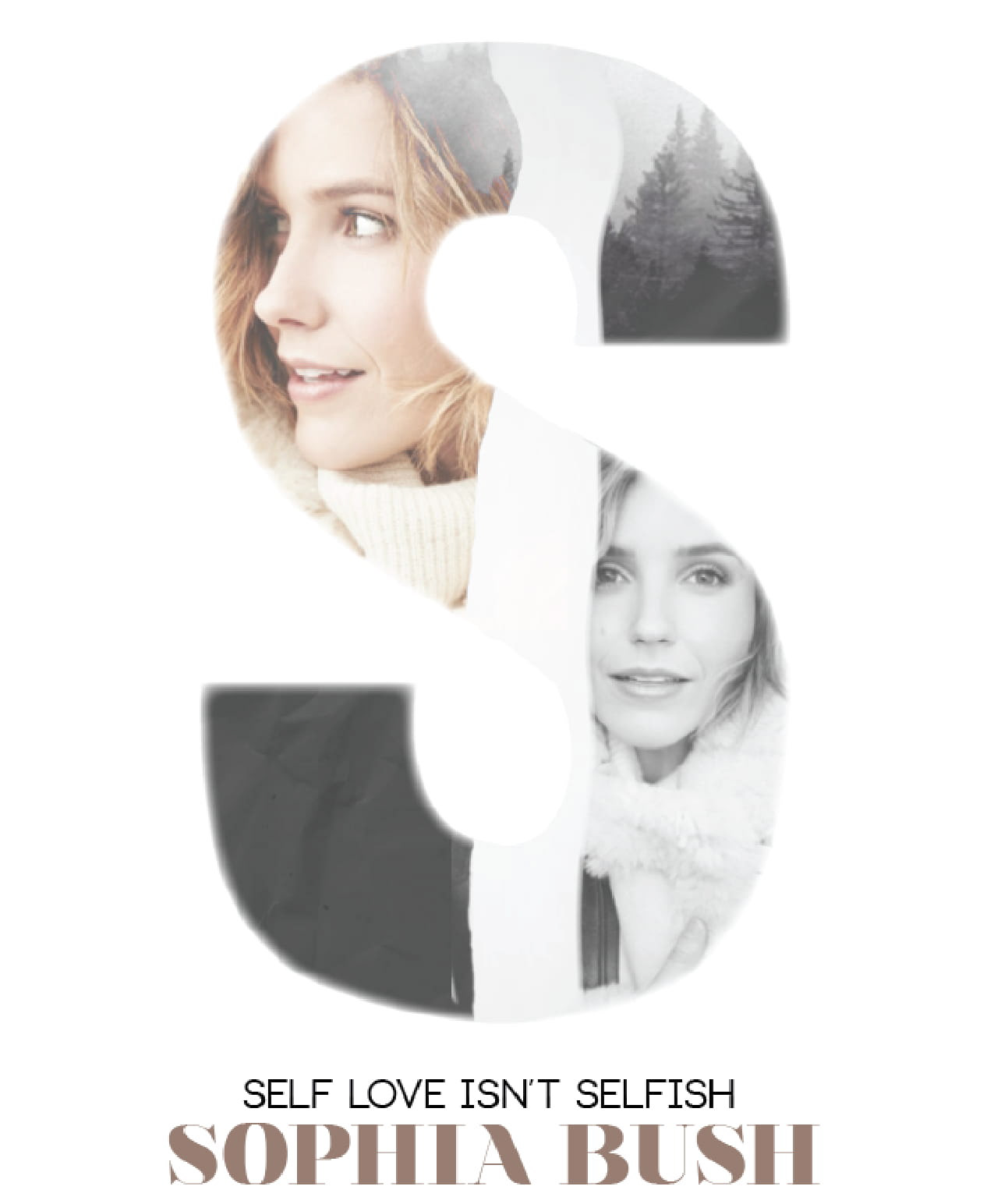 SELF-LOVE POSTER : Tasked to use Adobe Illustrator while incorporating a Photoshop image of a public figure i admire - to create a poster