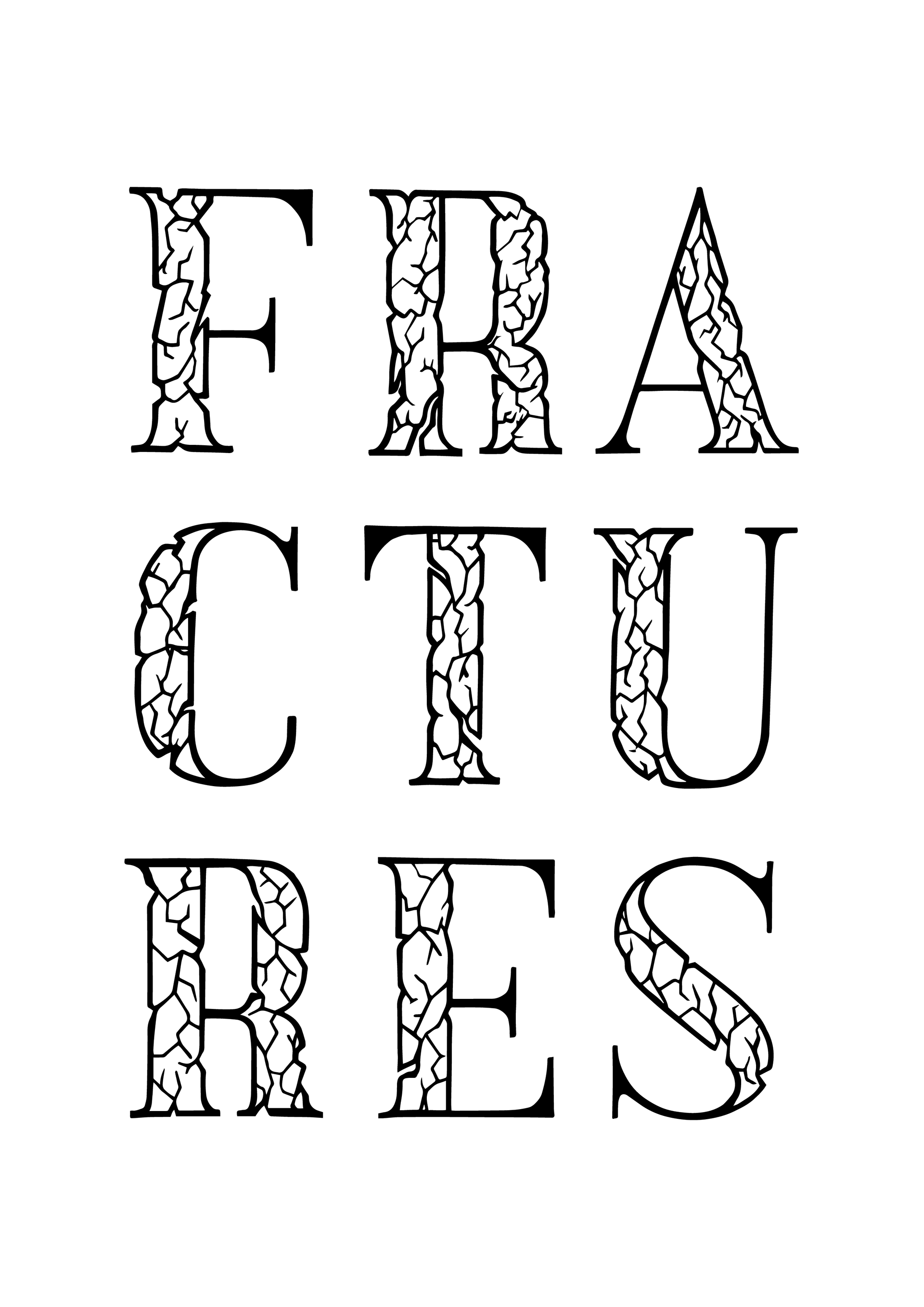 "Fractures" Title Cover Lettering