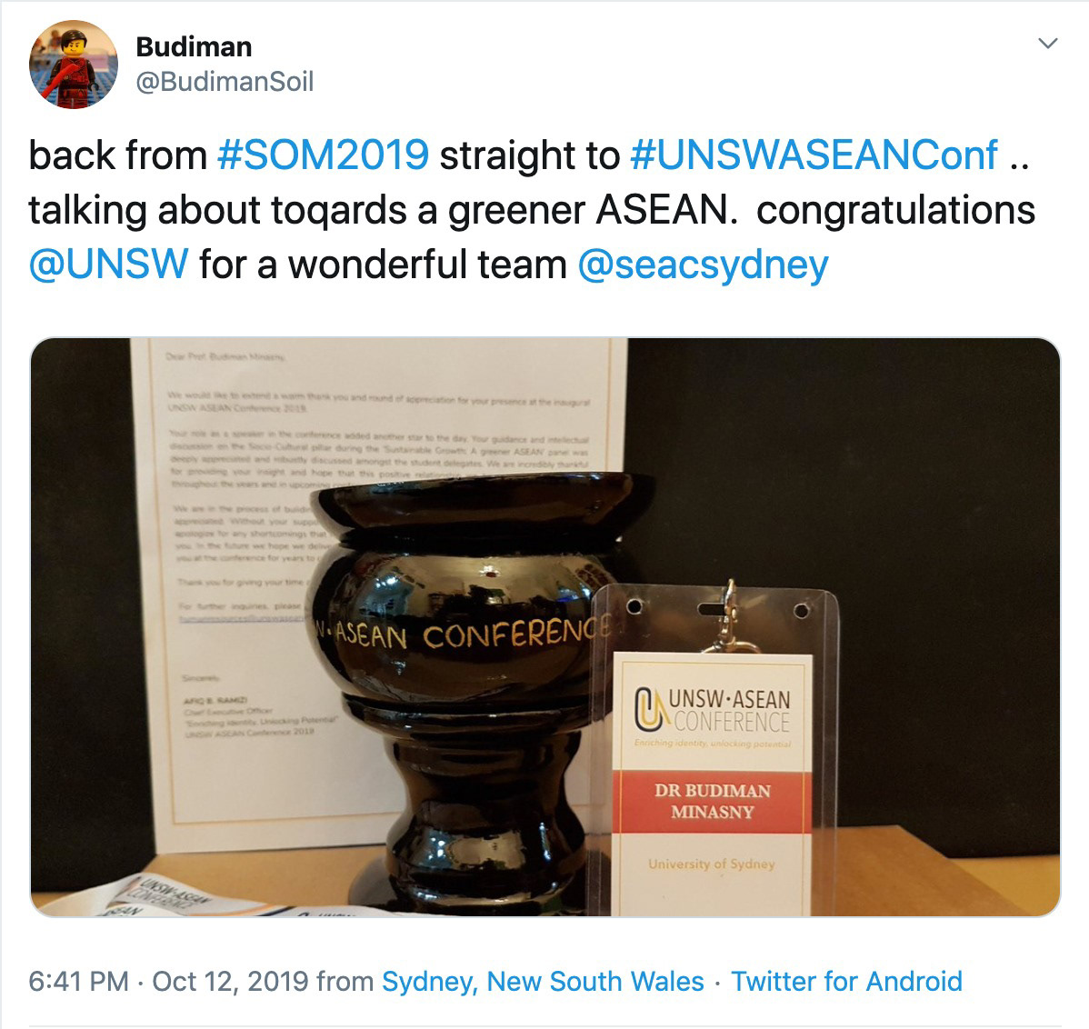 Speaker Testimonial with Lanyard