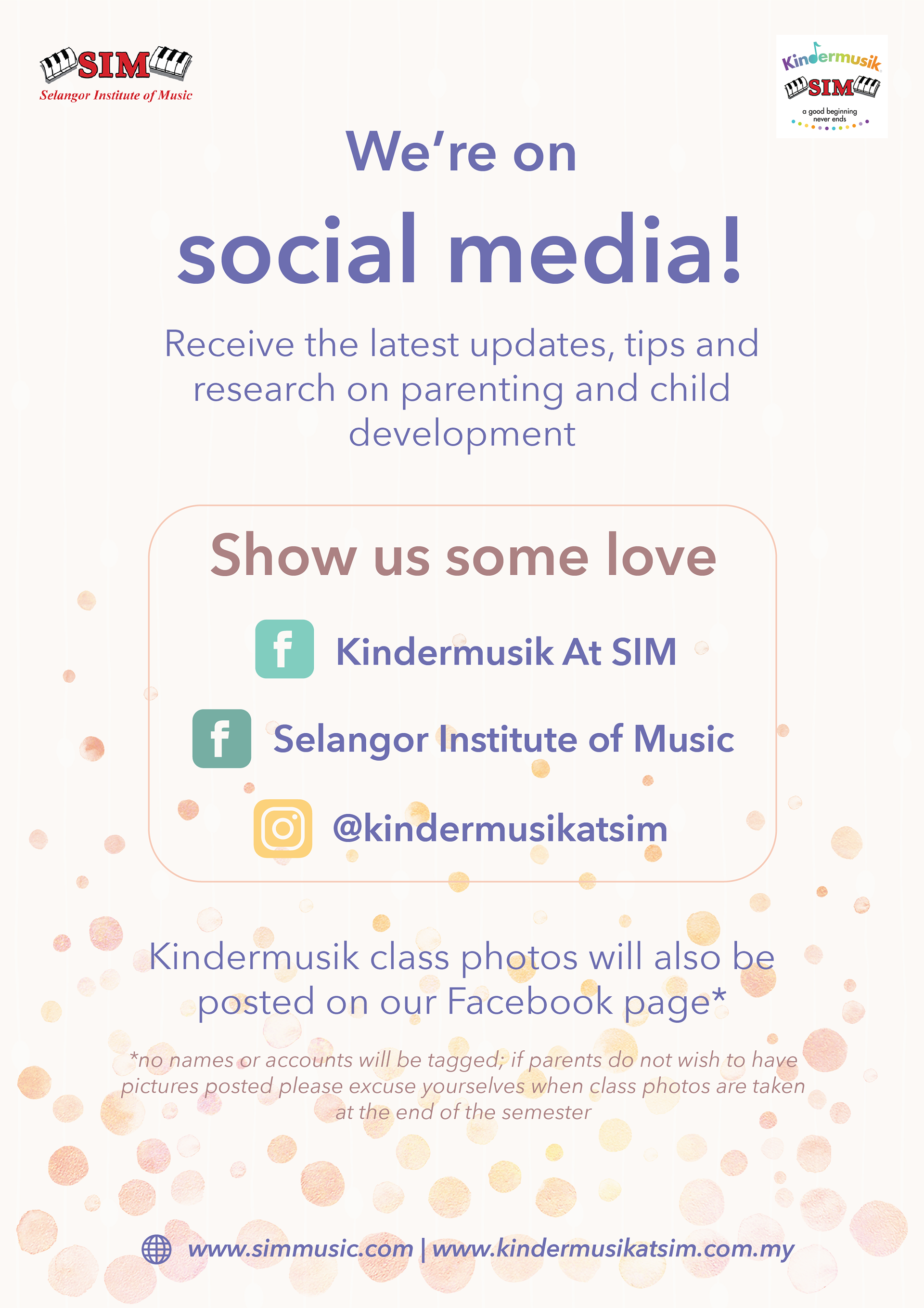 Social media announcement graphics