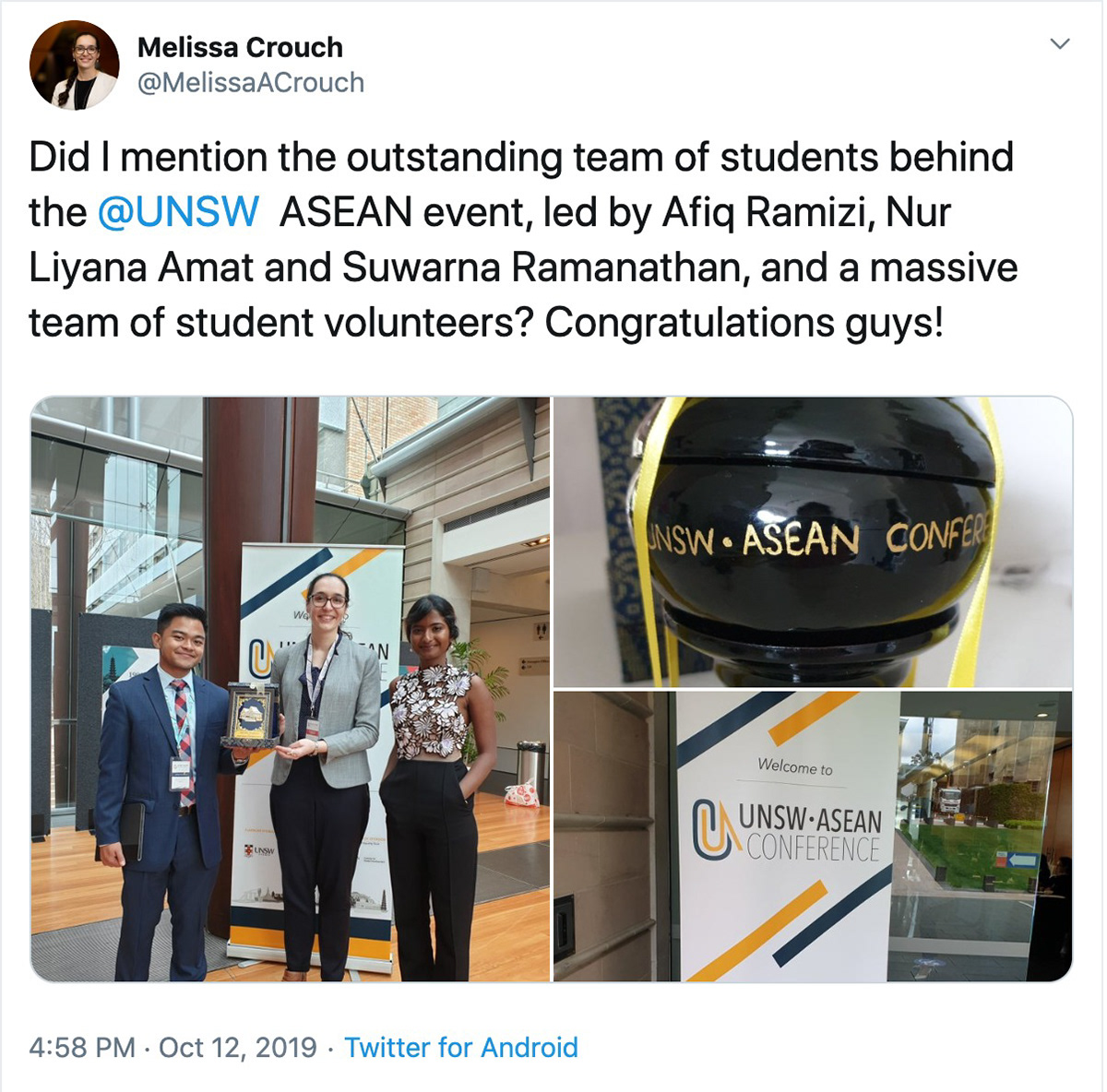 Speaker Testimonial with Banner