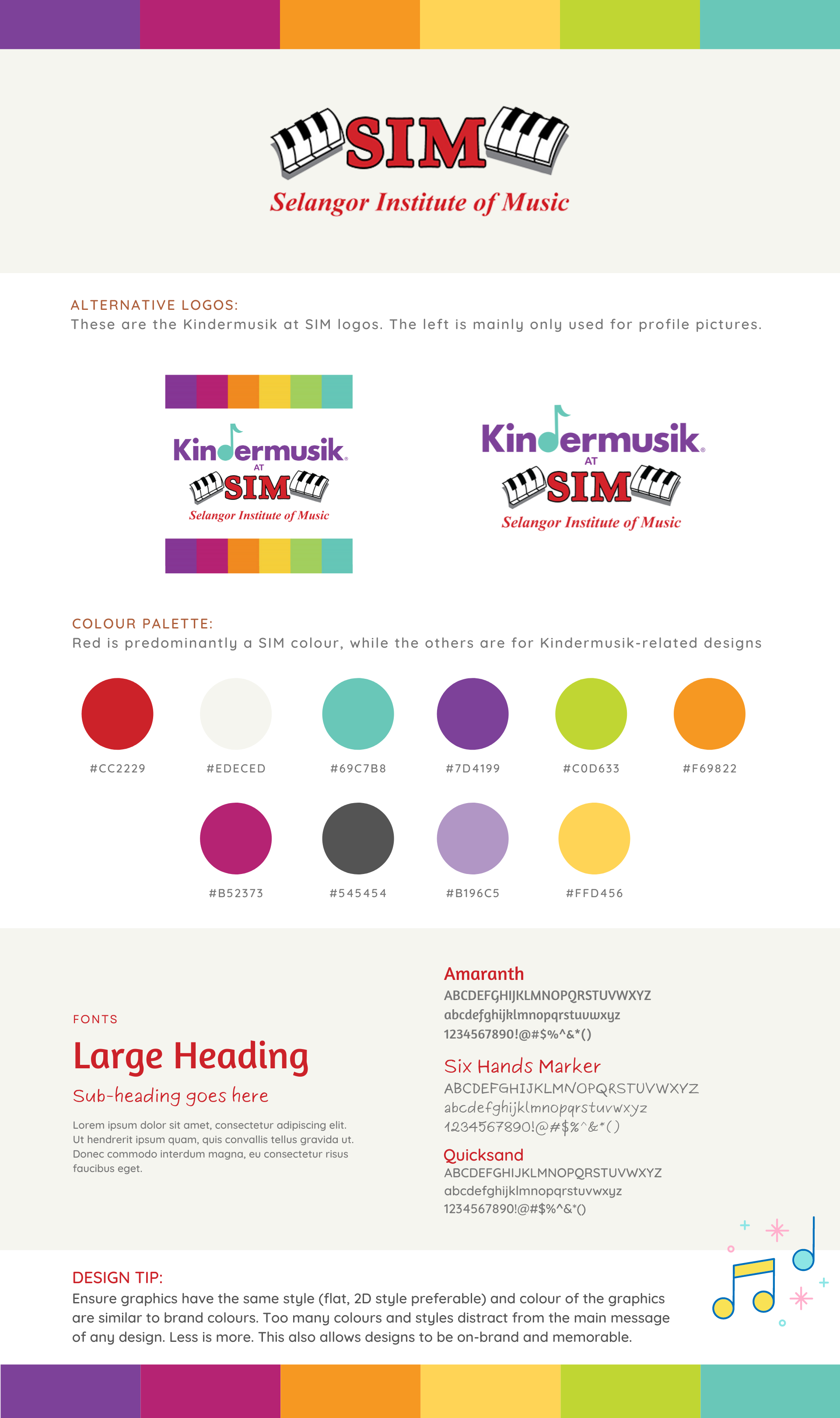 Kindermusik at SIM Brand board