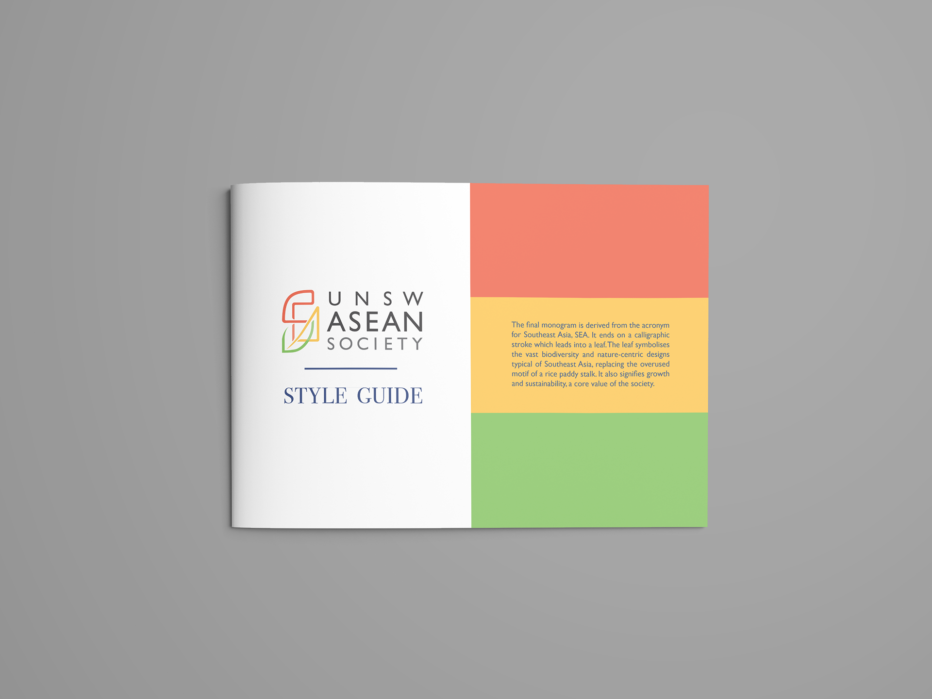 UNSW ASEAN Society Branding Style Guide Mockup