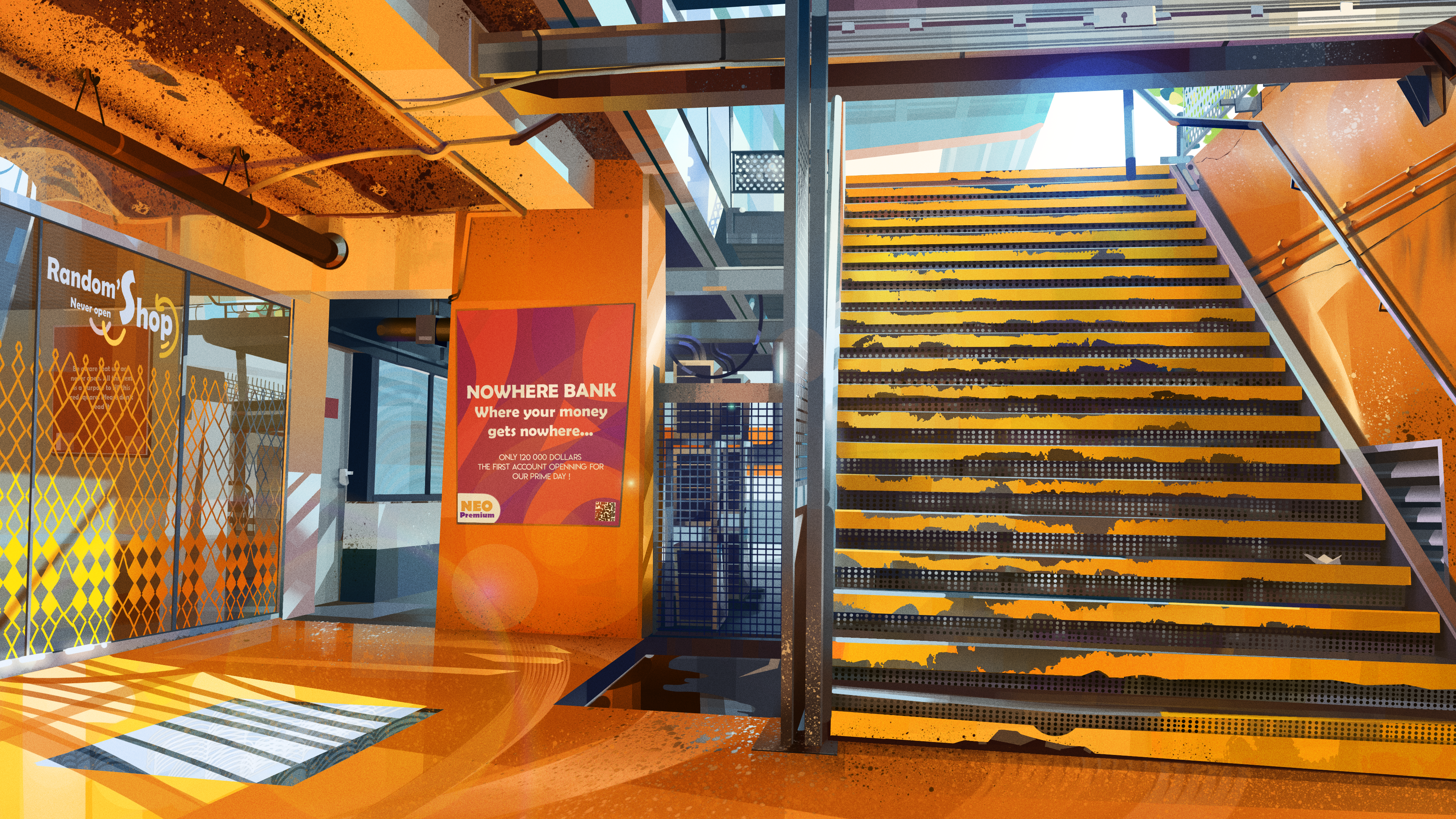 Digital Painting / Staircaise (2024) Personal Work