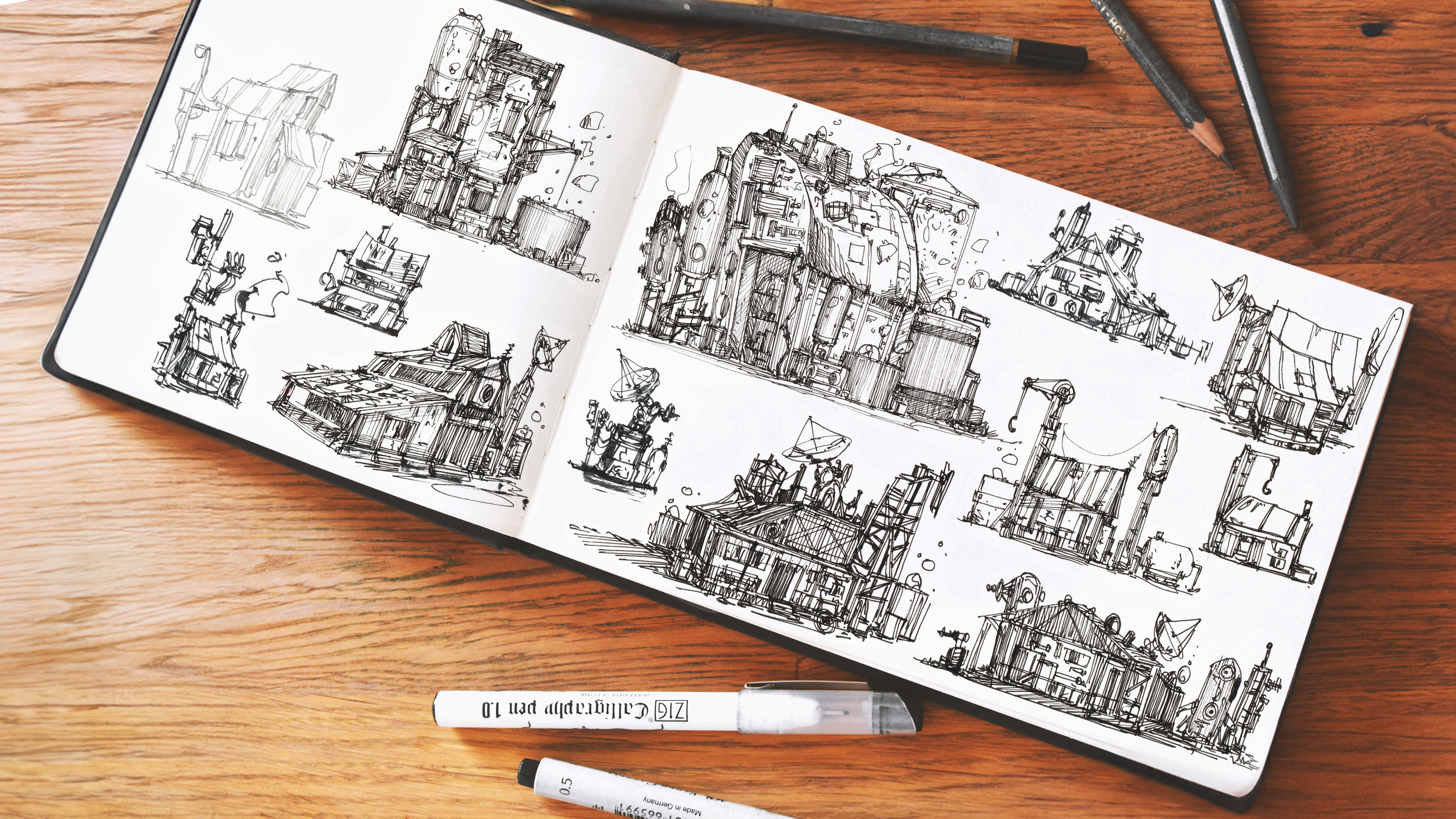 Real Life Ink Sketches / Farm House (2023)