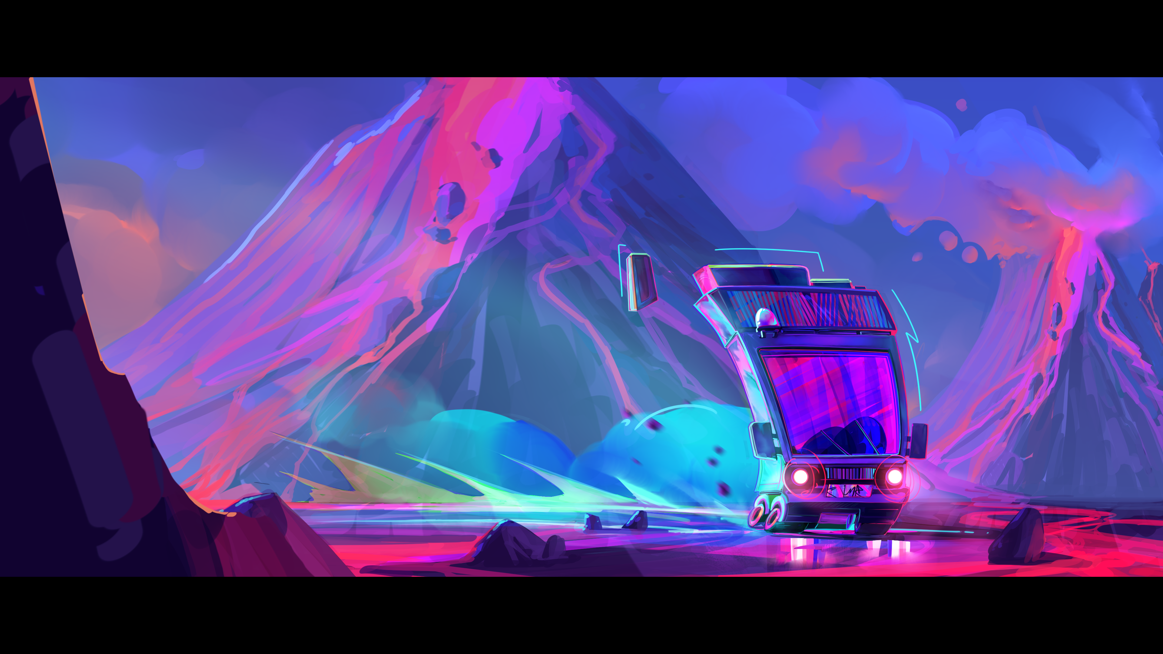 Digital Painting / Car Drifting (2023) Personal Work