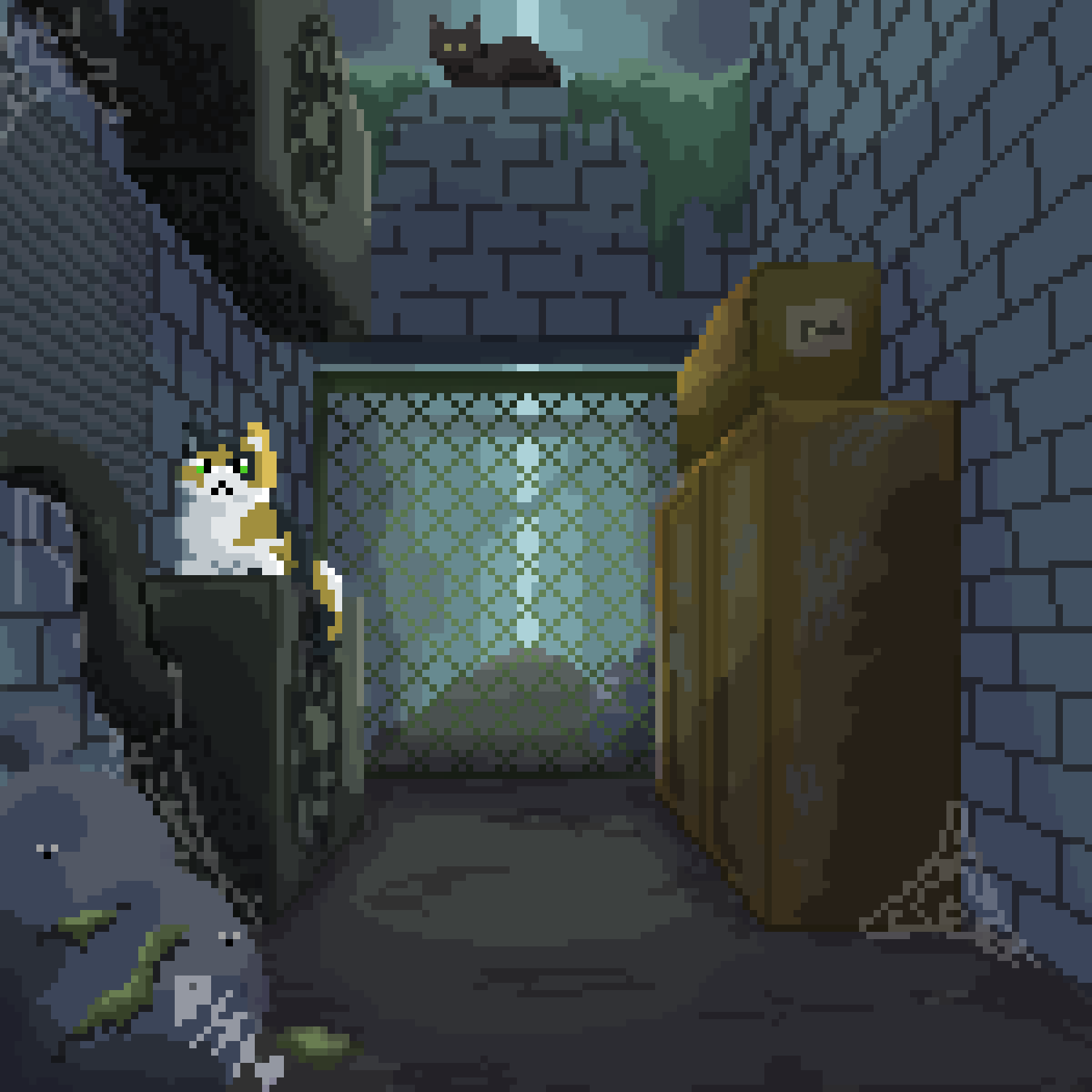 "Backstreets", Pixelart, Clip Studio Paint