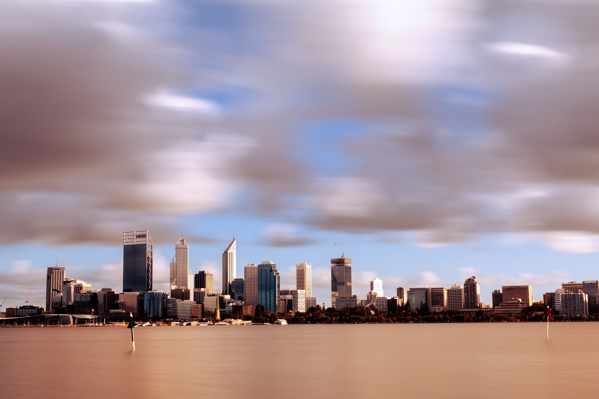 Perth CBD from Coode Street Jetty, South Perth