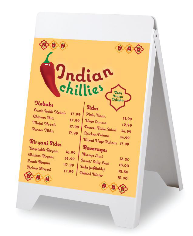 Indian Chillies  Sandwich Board