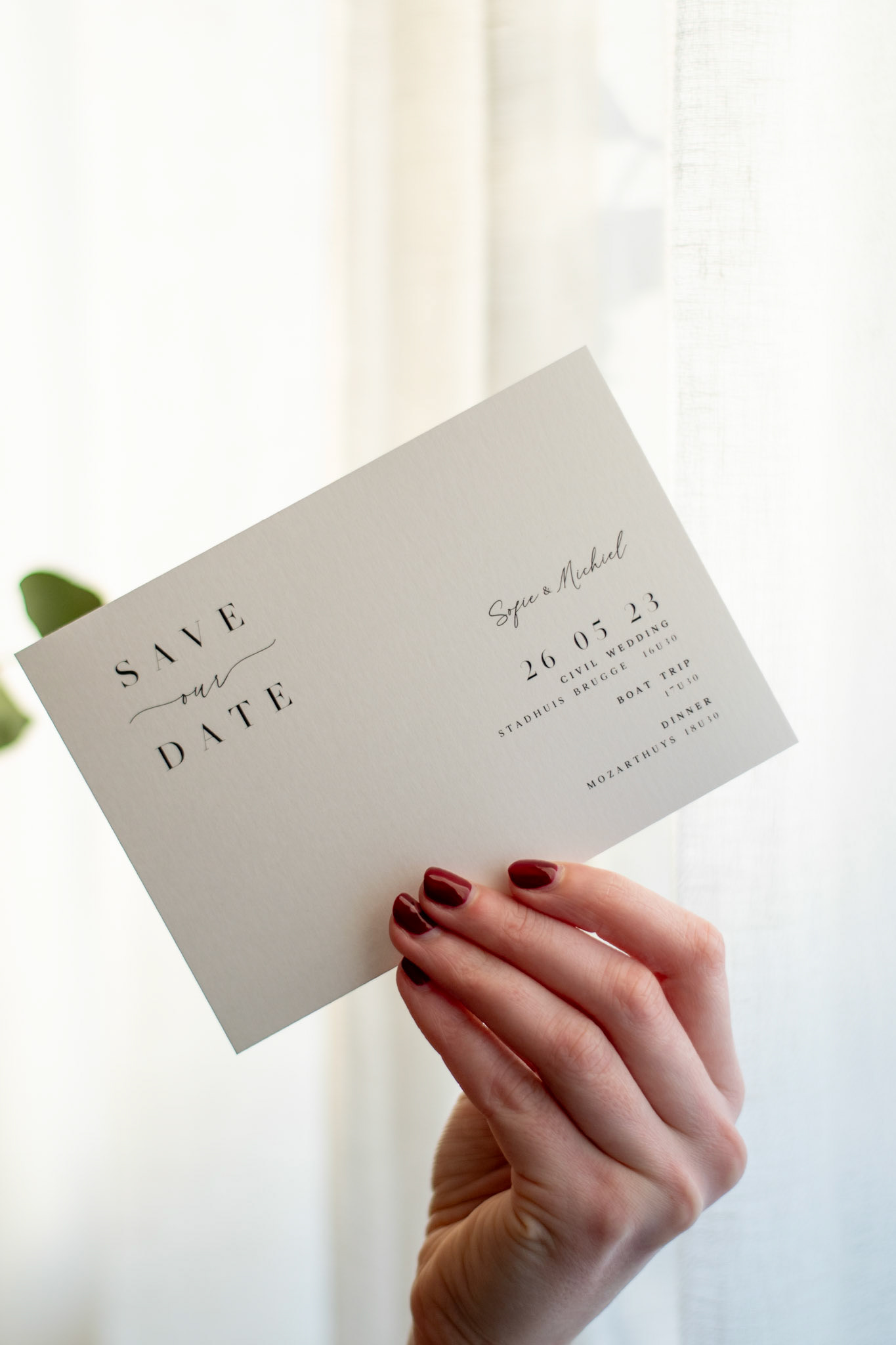 Save the date Sofie & Michiel