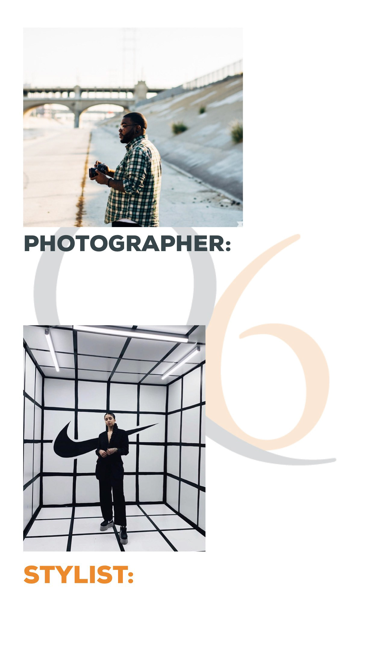 Photographer & stylist's handles were added on the app.