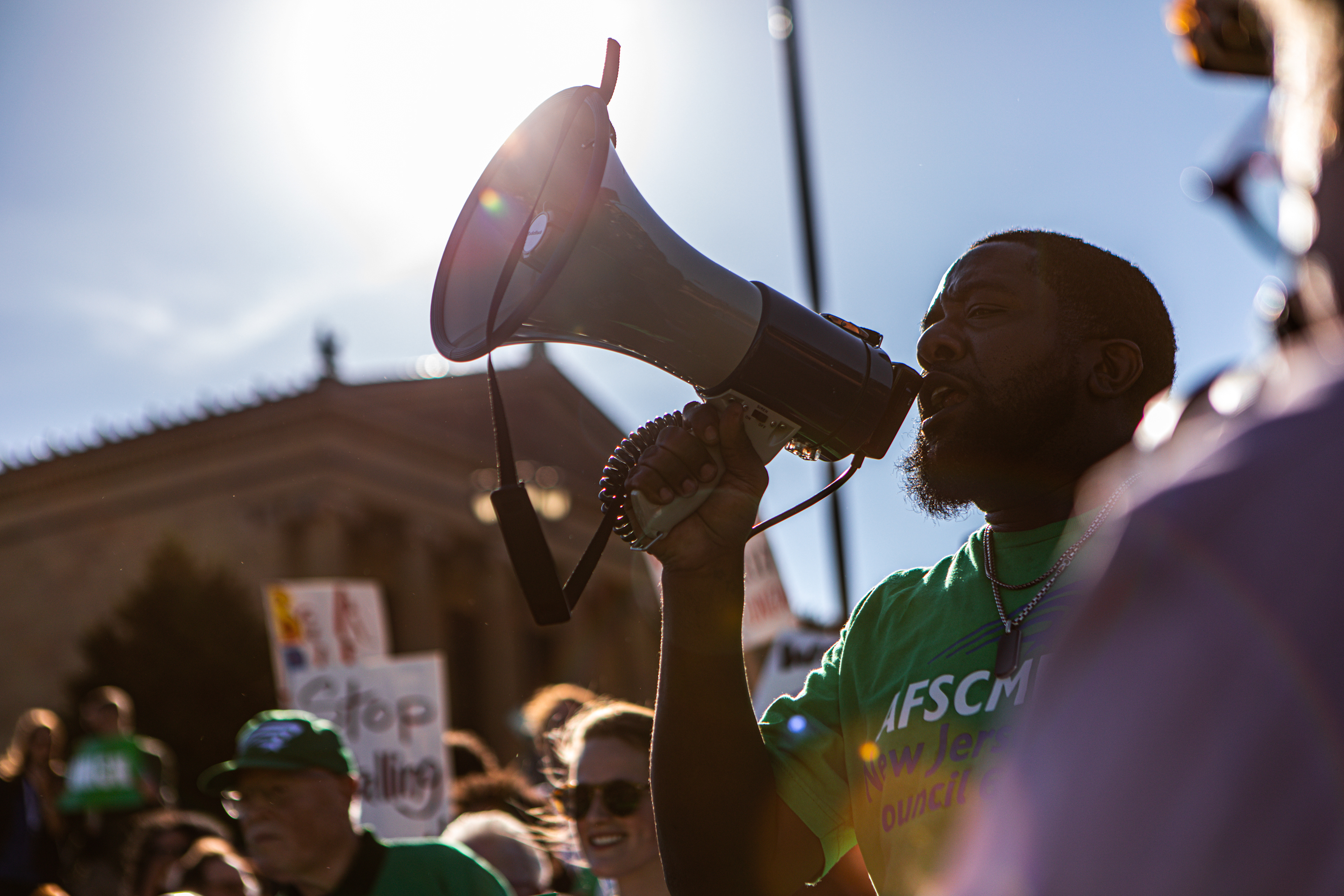 AFSCME Rally at the Philadelphia Museum of Art (Photo by Daniel Jackson)