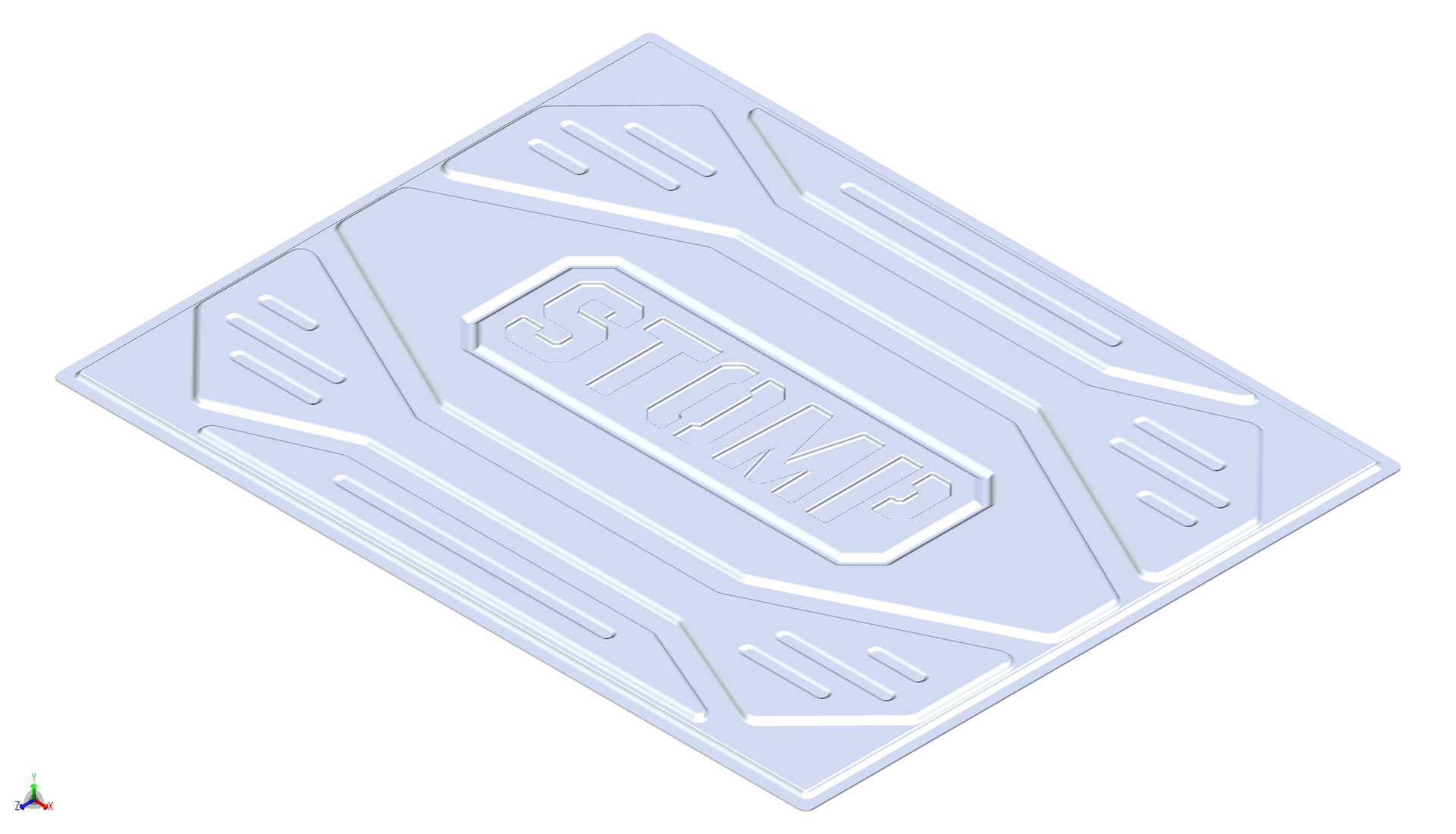 STOMP Large Mat Isometric view of 3D Model 