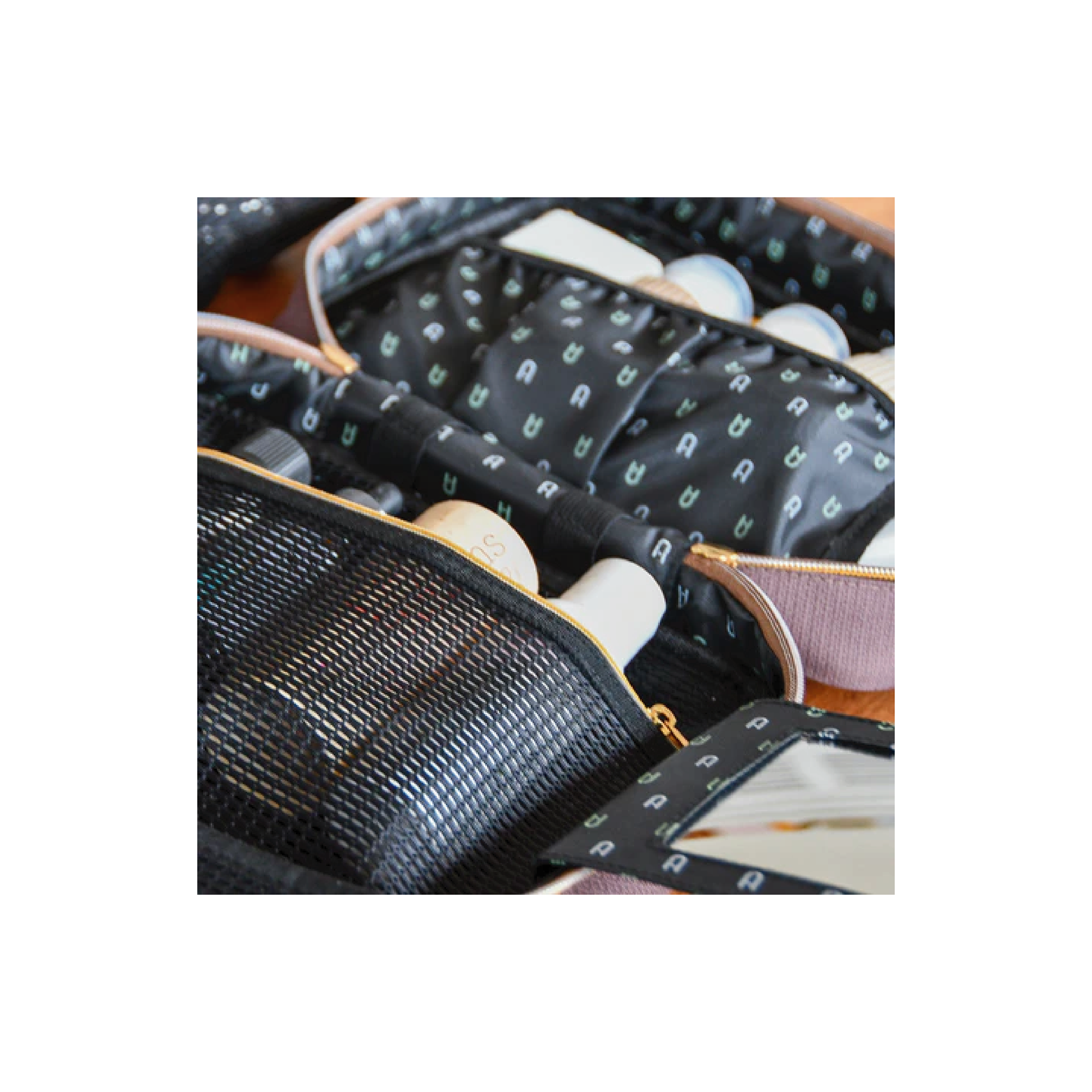 Amogie packed with Travel Toiletries