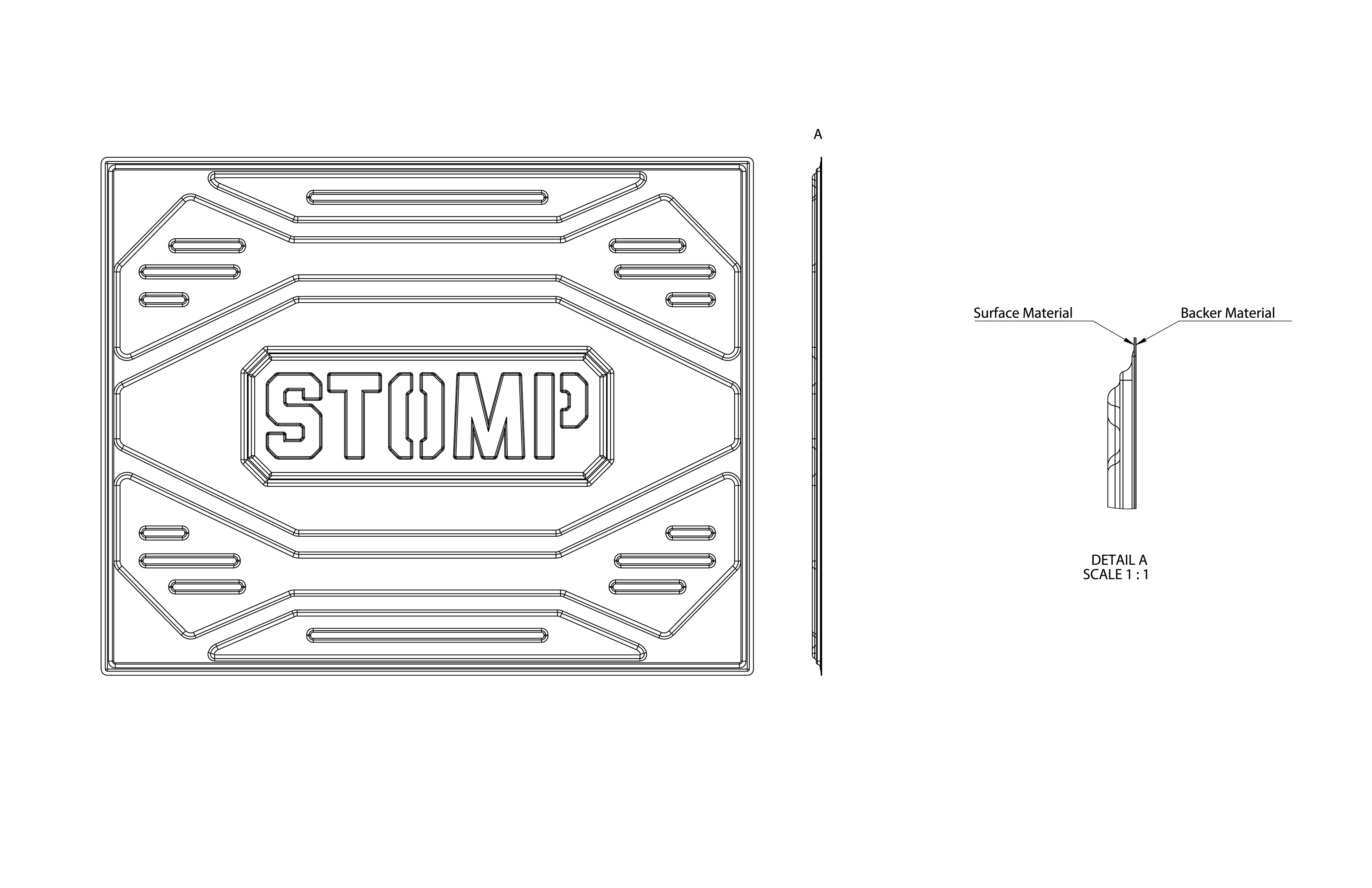 STOMP Large Mat line art