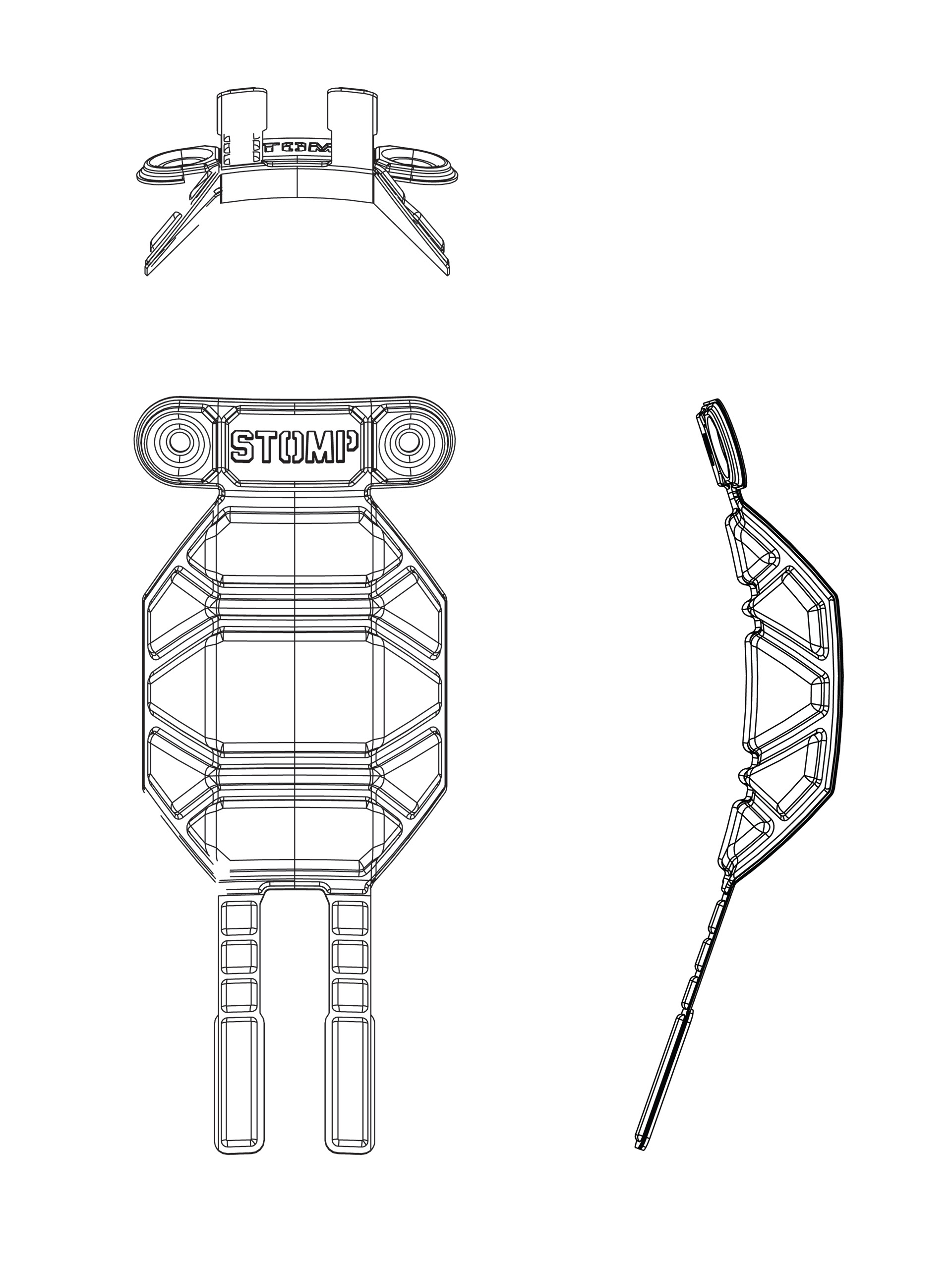 Shoe Armor Line art for CAD