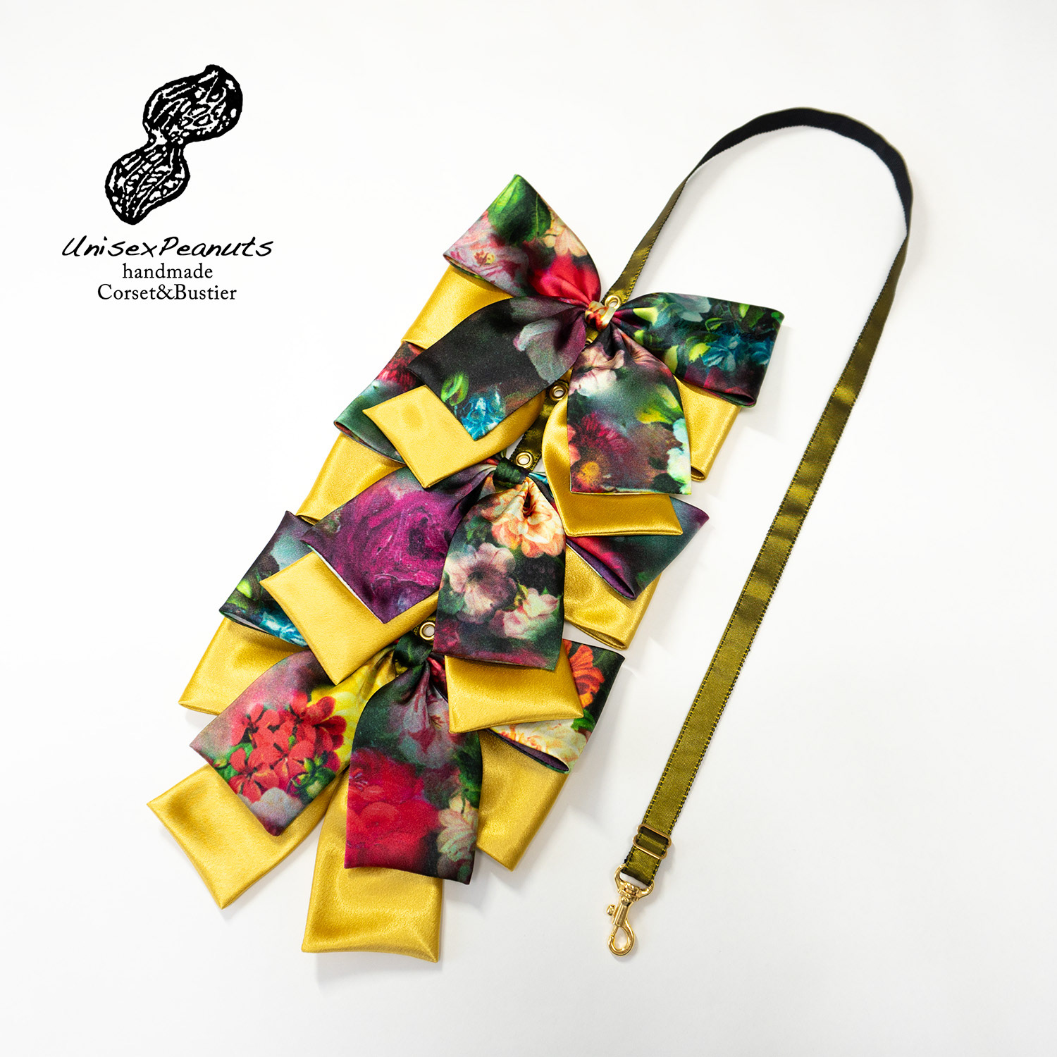 2024 Corset tie "No.8 Flower satin"