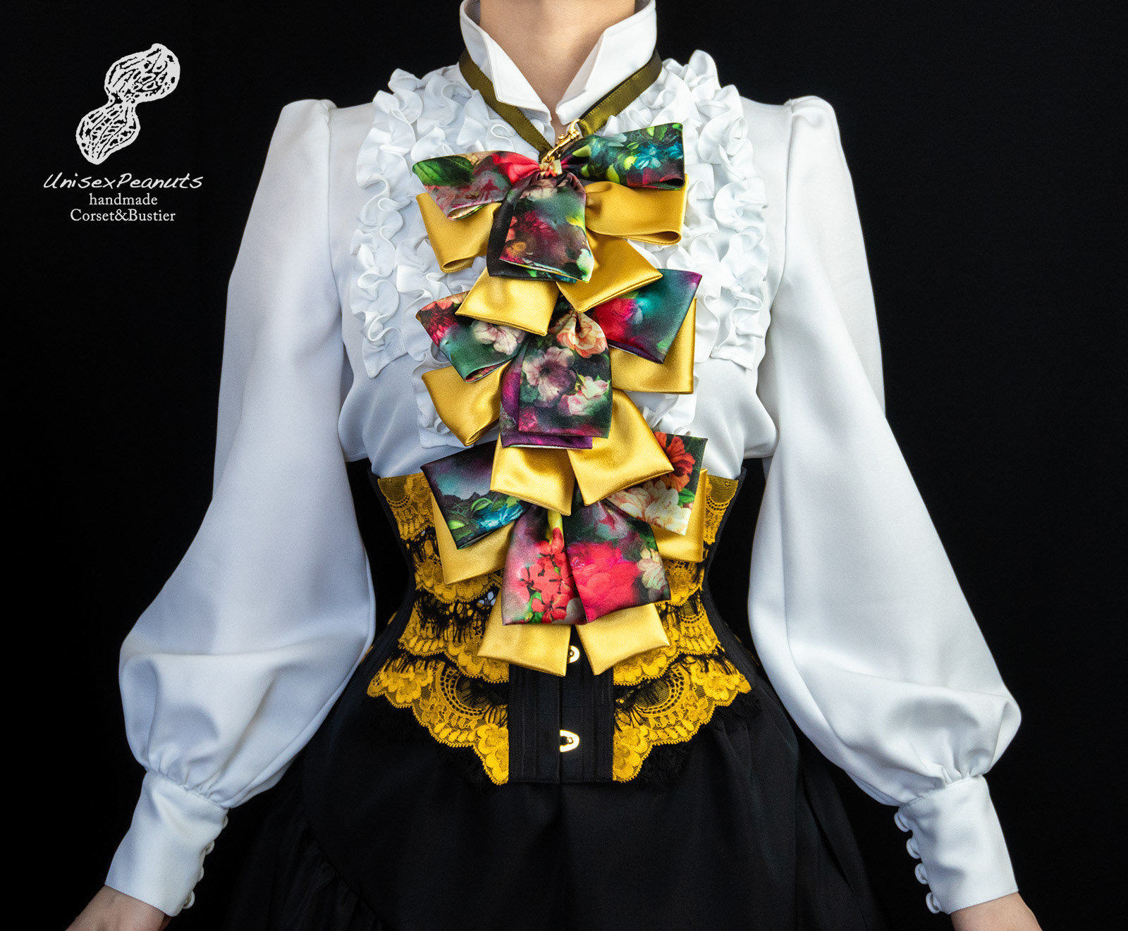 2024 Corset tie "No.8 Flower satin"