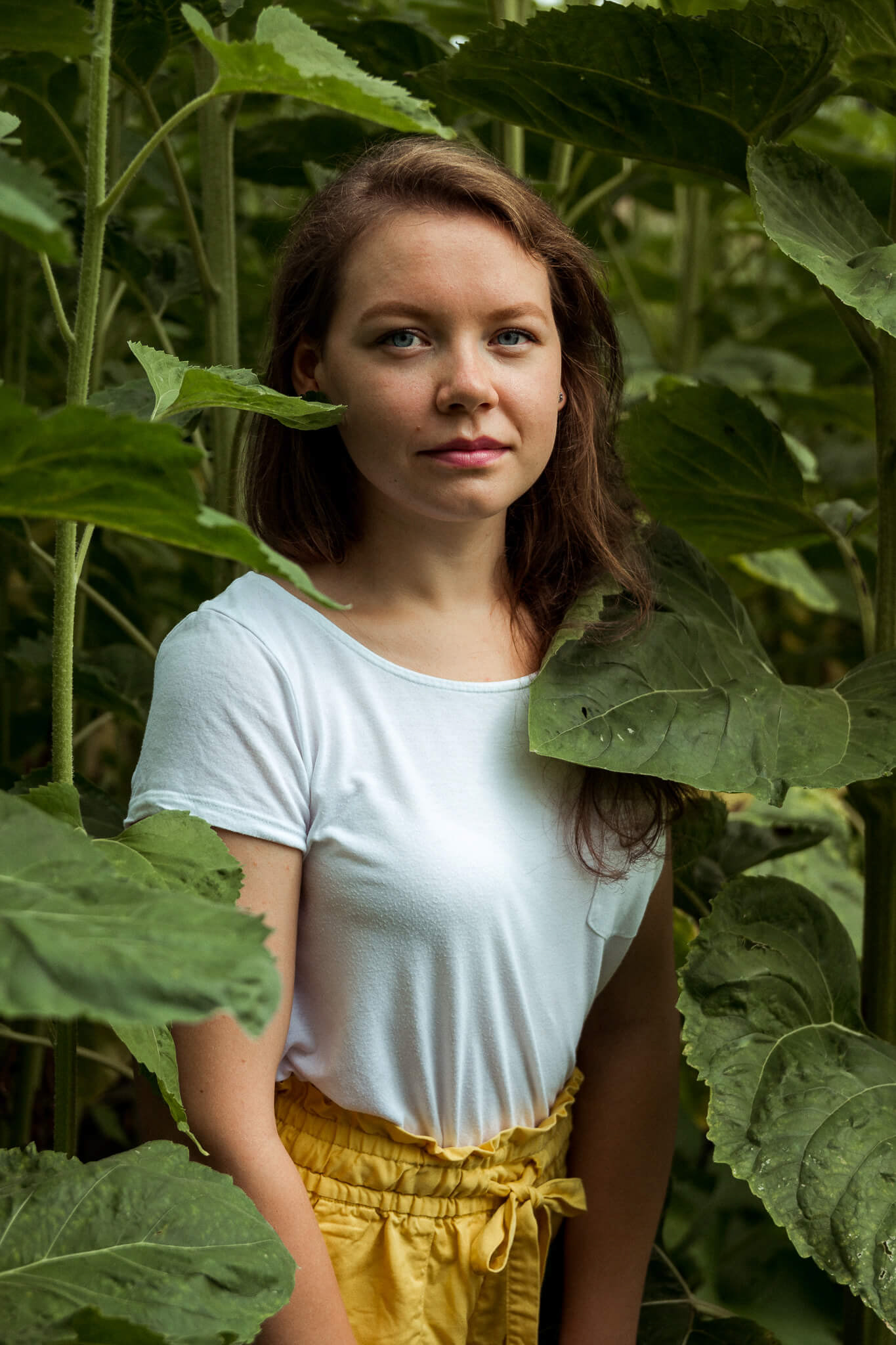 fotografia kobieca w słonecznikach