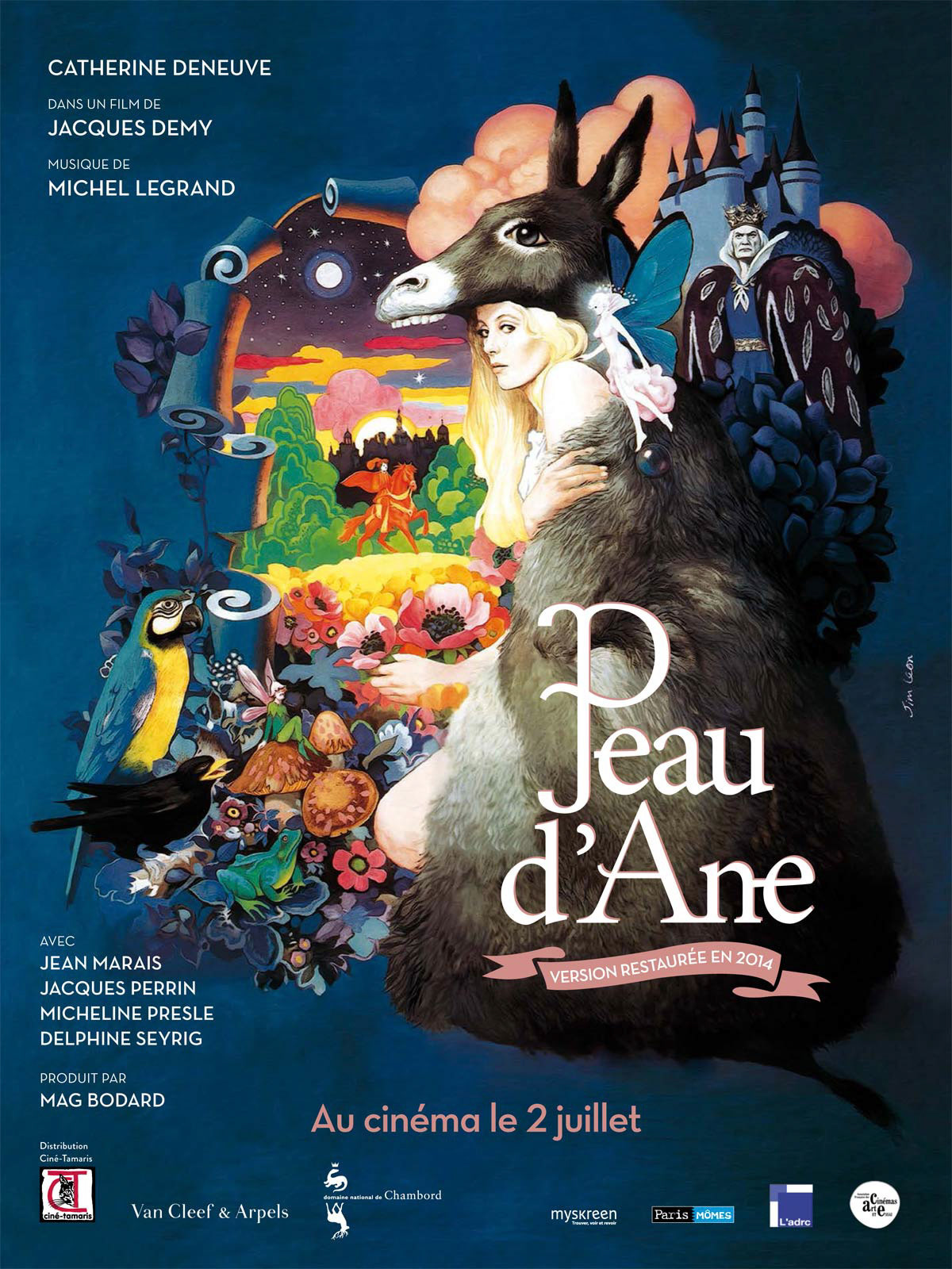 “Peau d’âne”, Jacques Demy, 1970. “Peau d'âne" m’a instantanément plu pour ses magnifiques parures, ses décors poétiques, ses chants et mélodies harmonieux qui permettent de donner vie à cette histoire.