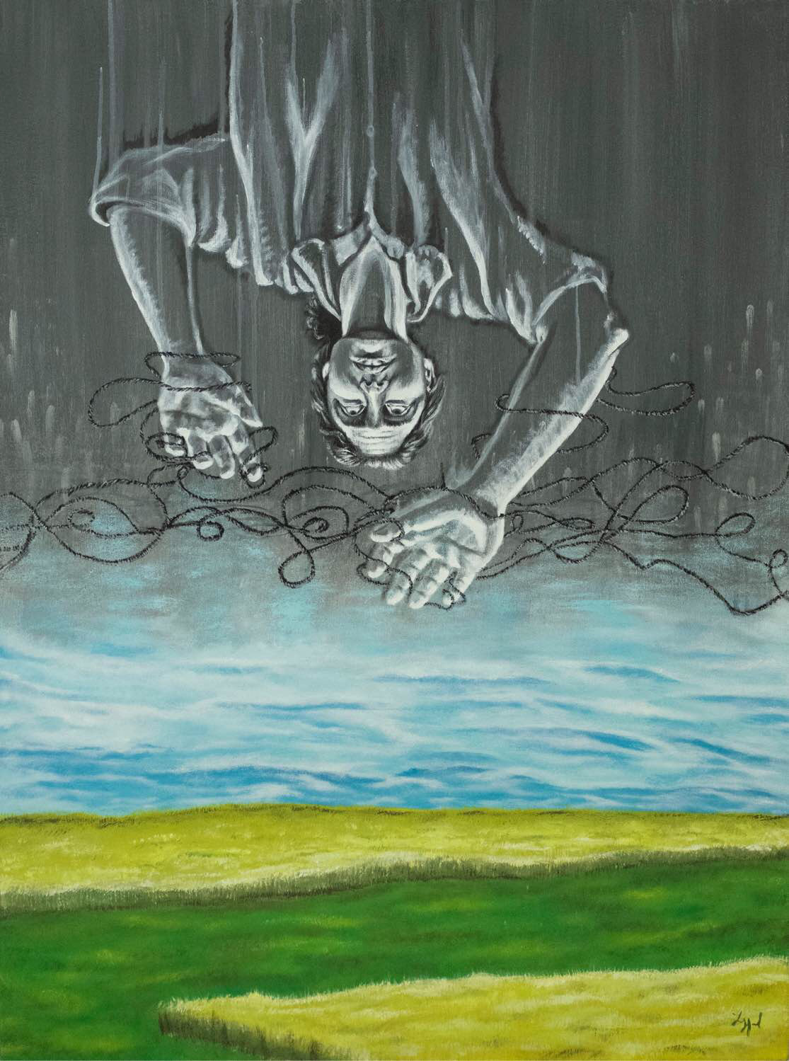 “Truth?” from The Truth Series 48 1⁄8” x 36” Acrylic 2018