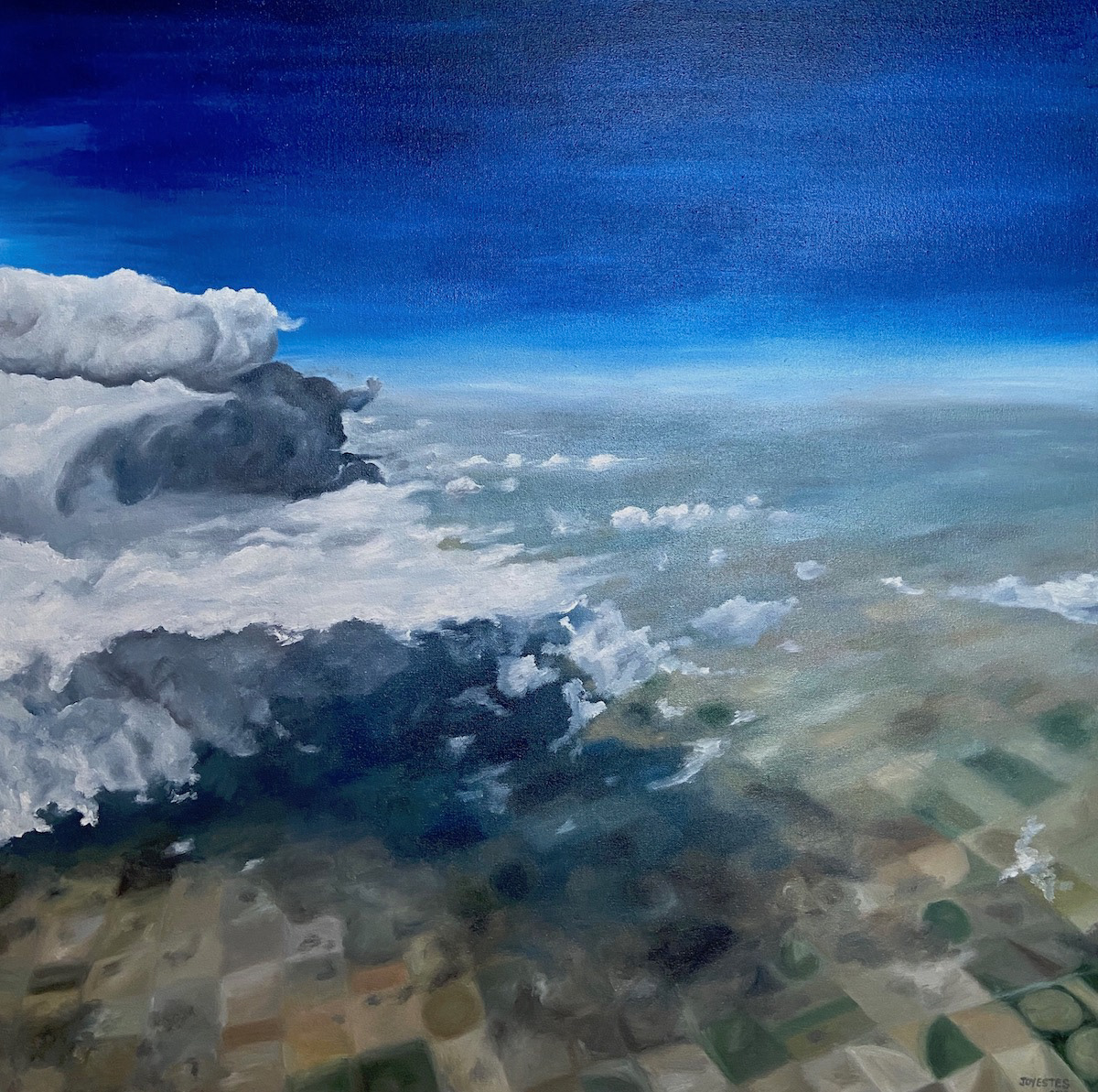 "Fly Over Plains" Oil on canvas, 2019