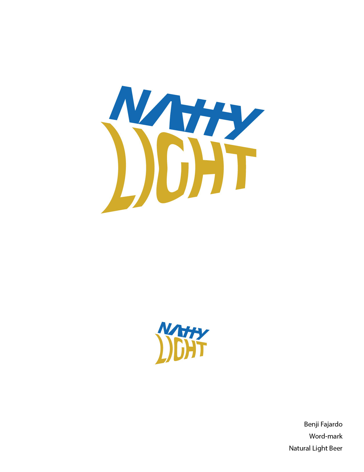 Abbreviation of the name with "light" in the shape of a beam of light.