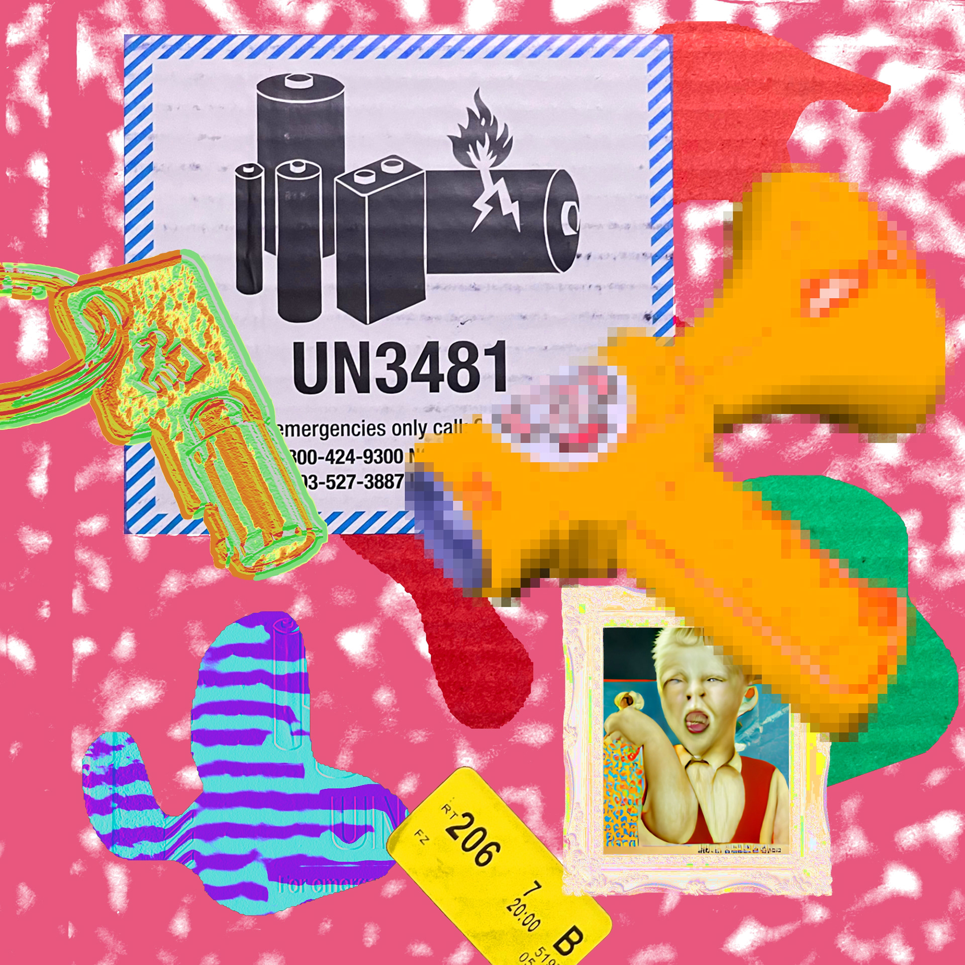 Made use of an AI portrait to aid in selling the distortion of this collage.