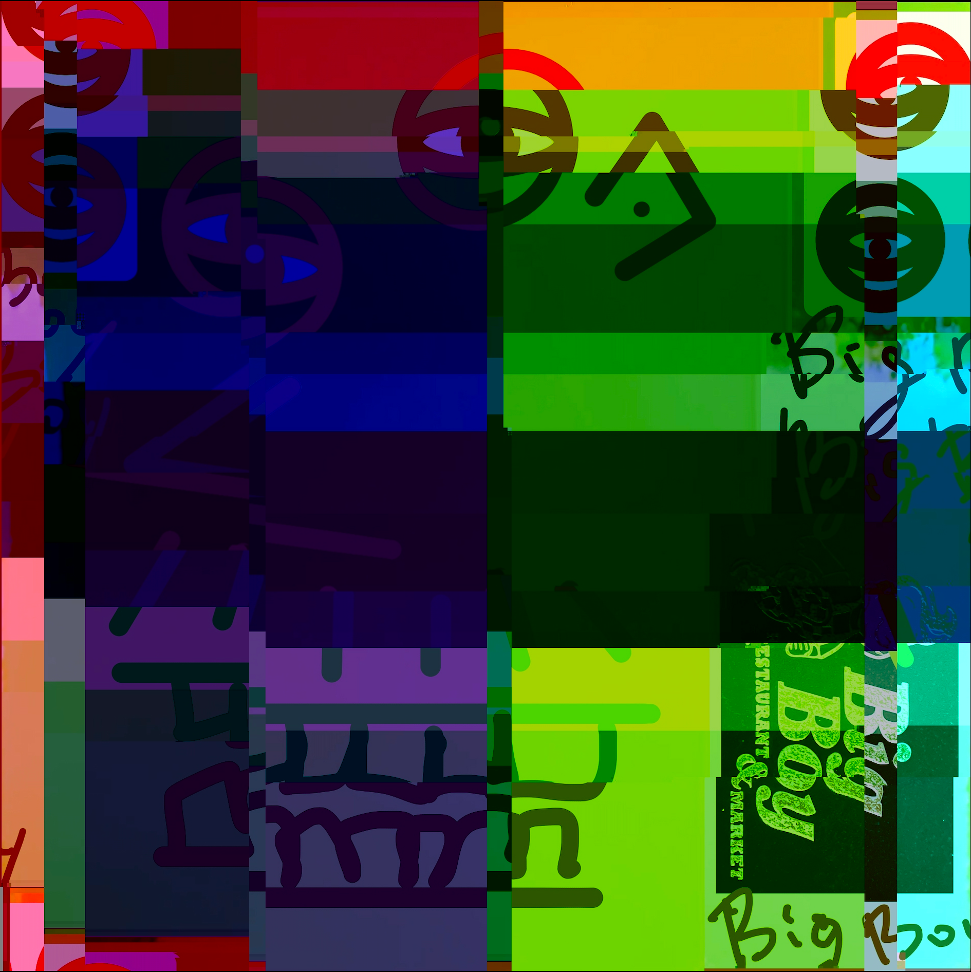 2 way glitch art of an old digital collage I made.