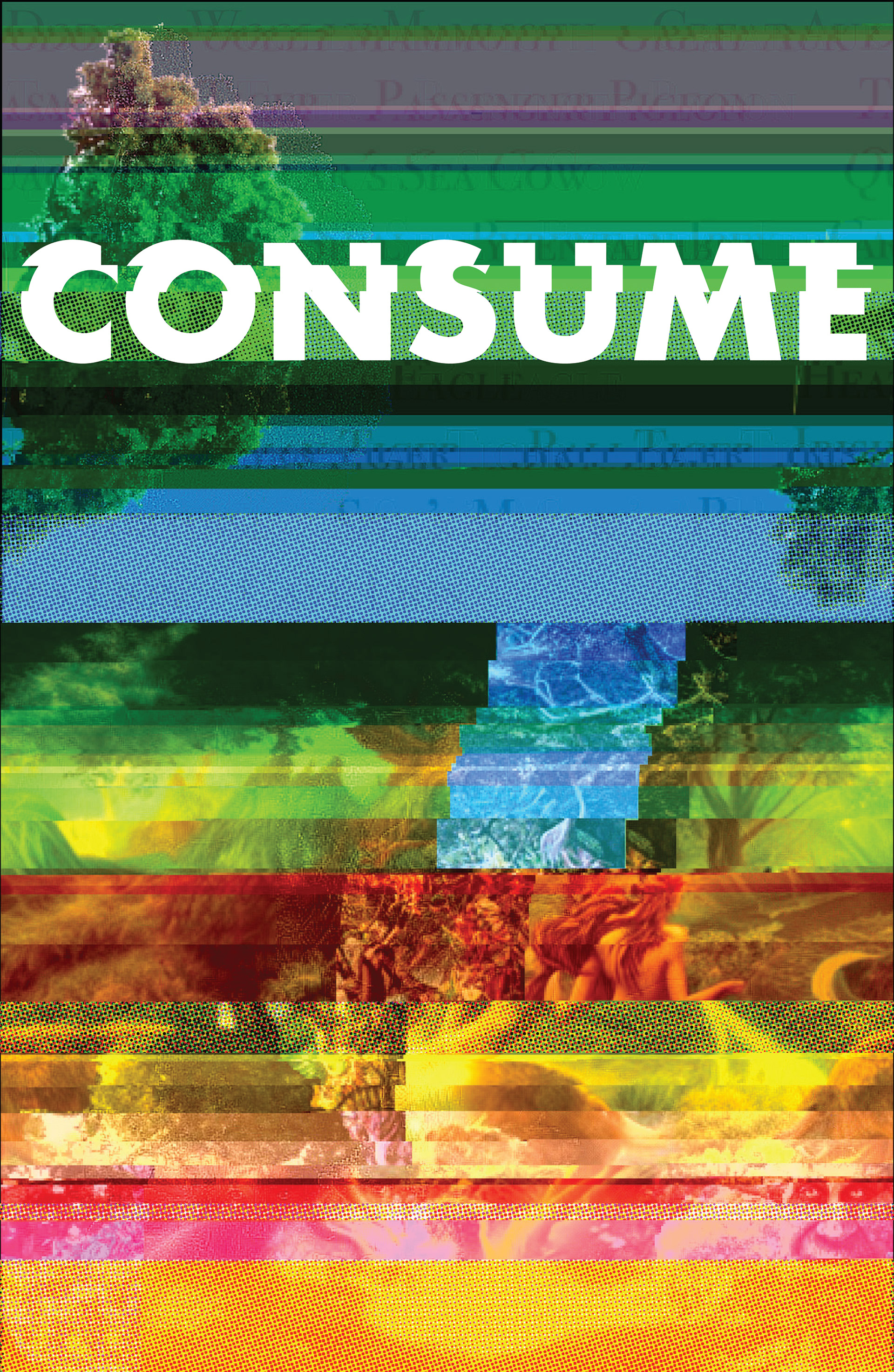2/3 in a poster series (collage -> glitch art)
