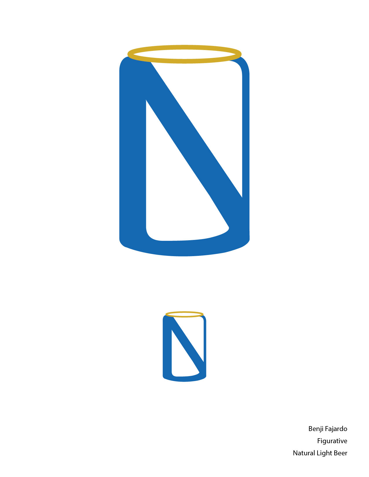 "NL" in the shape of a beer can