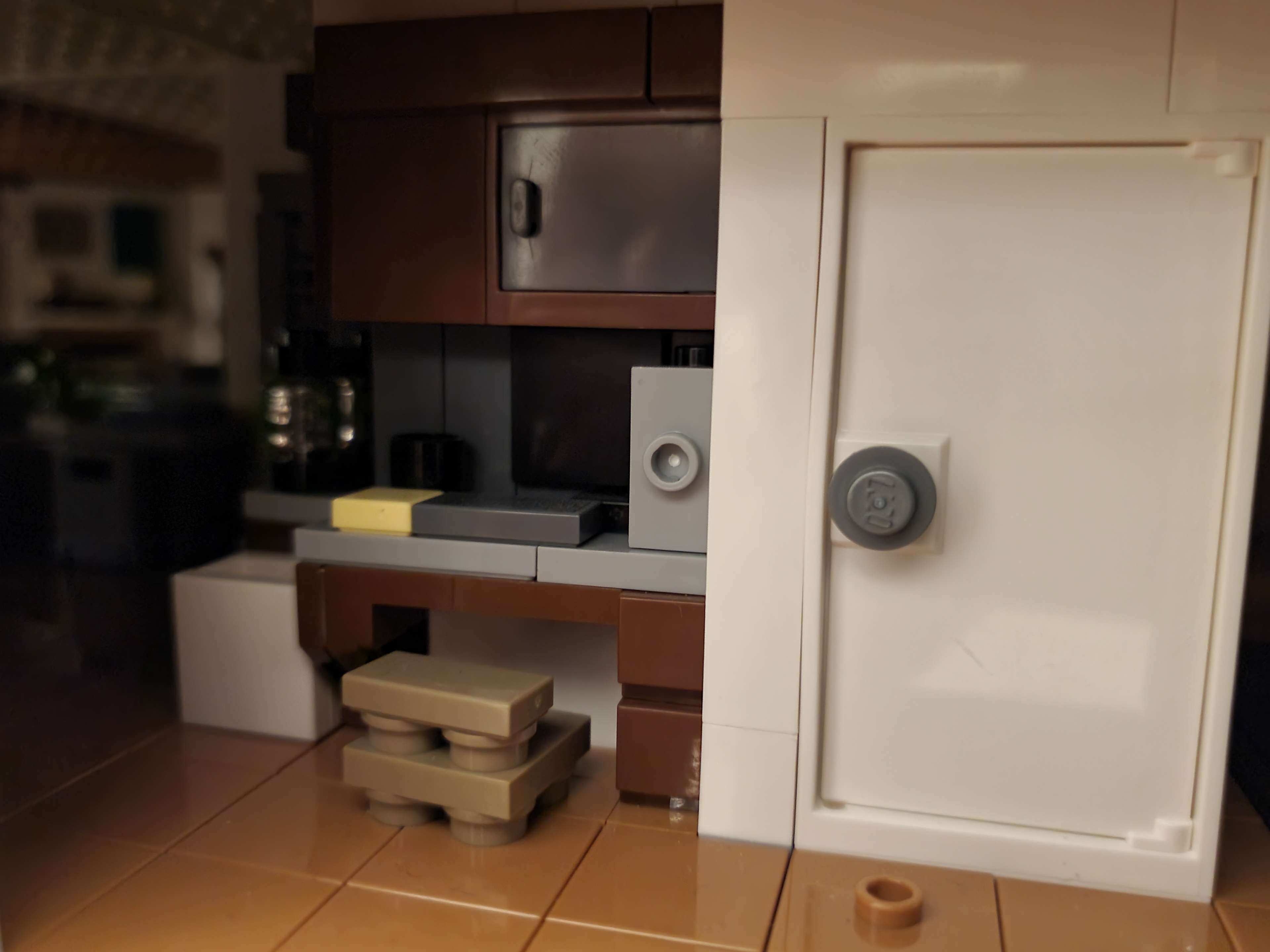 Kitchen workspace and pantry (Angle 2)
