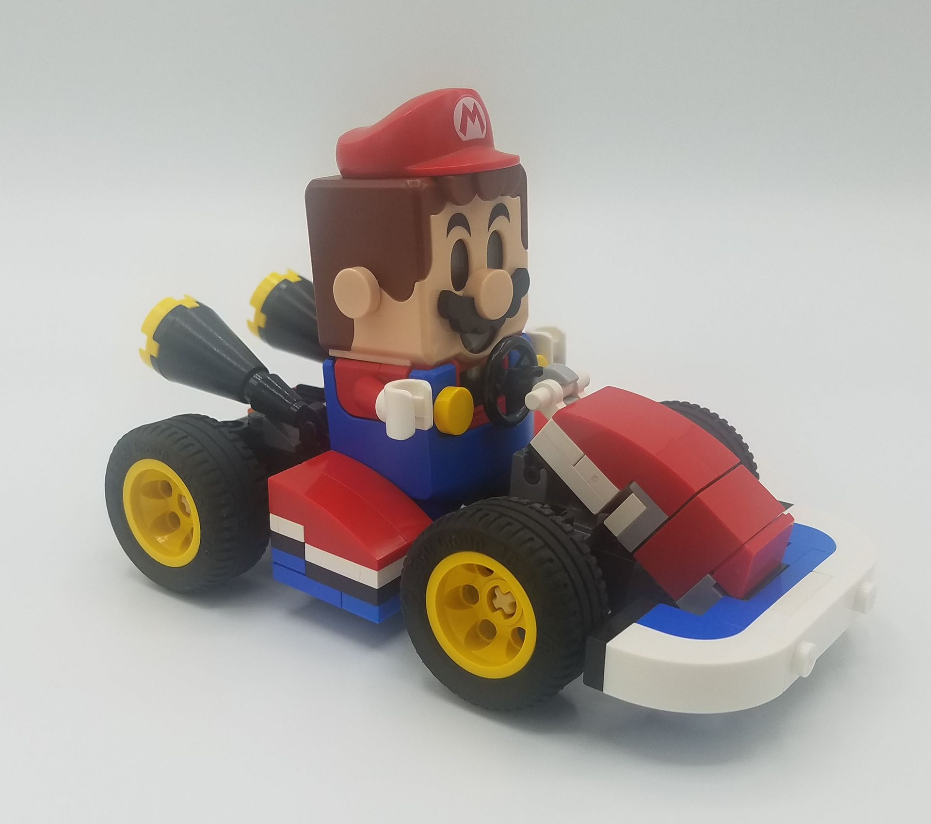 LEGO Mario behind the wheel