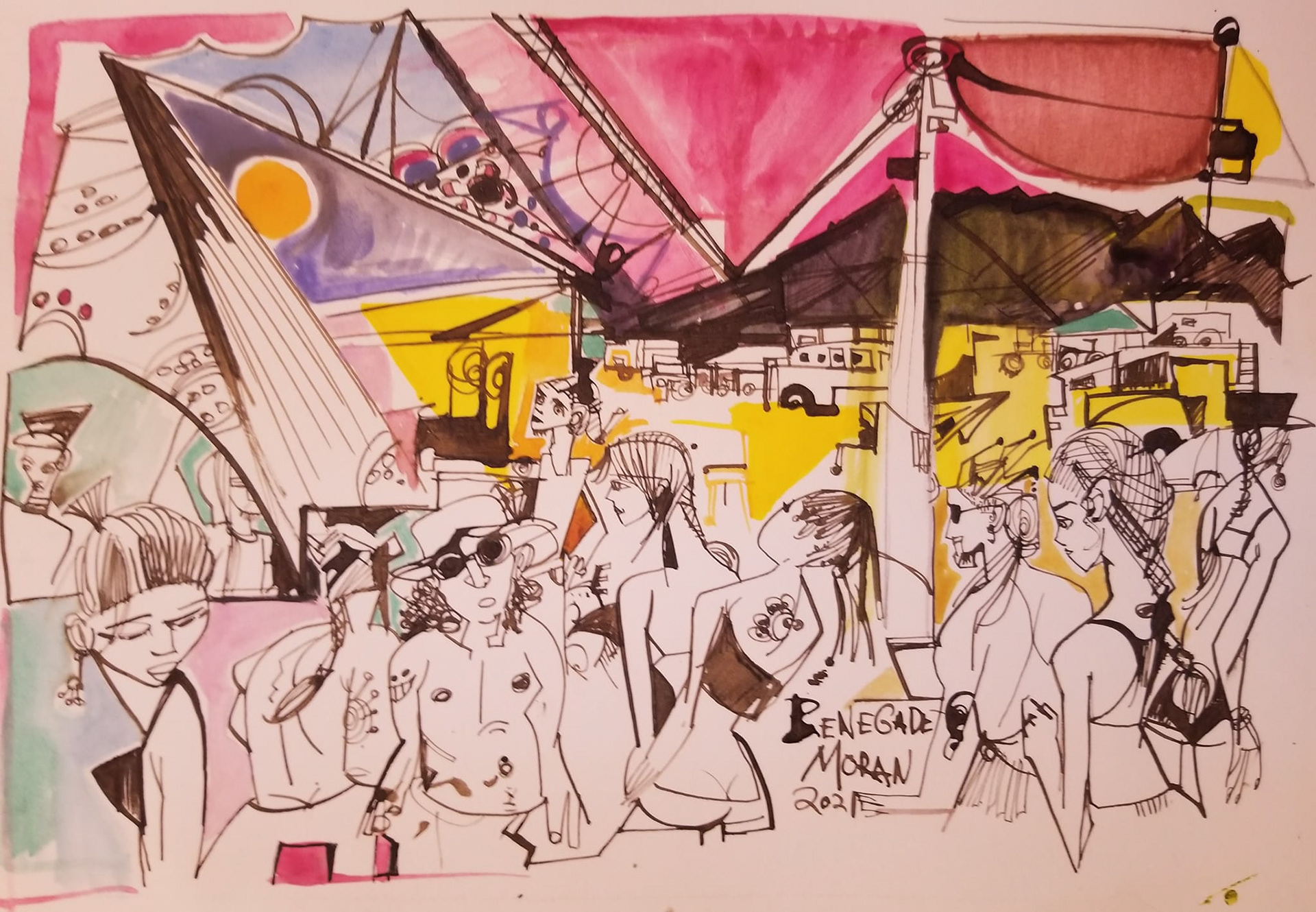 Renegade Burn 11" x 14" watercolor 2021 $250