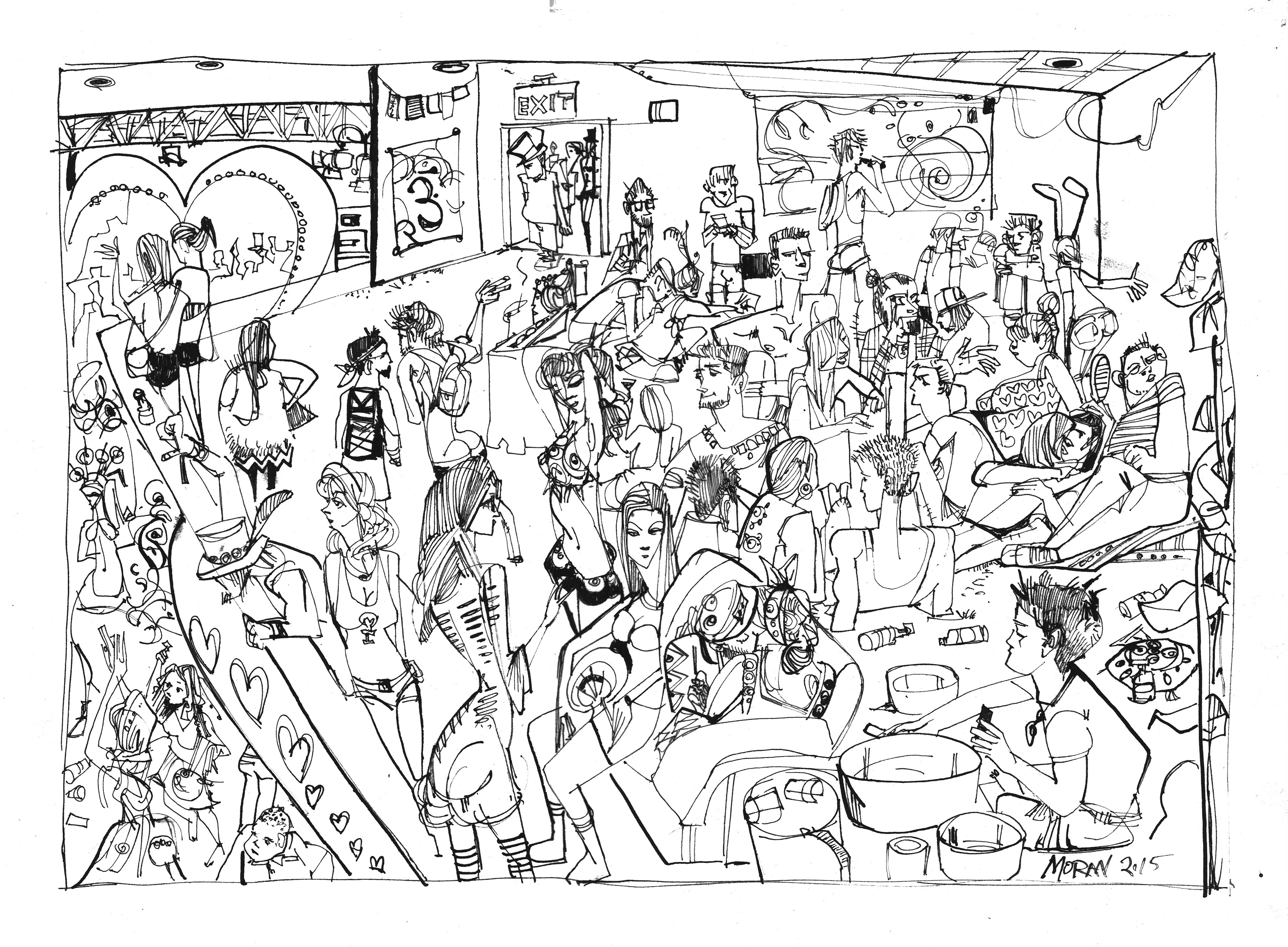 Cuddle Puddle Drawing $325