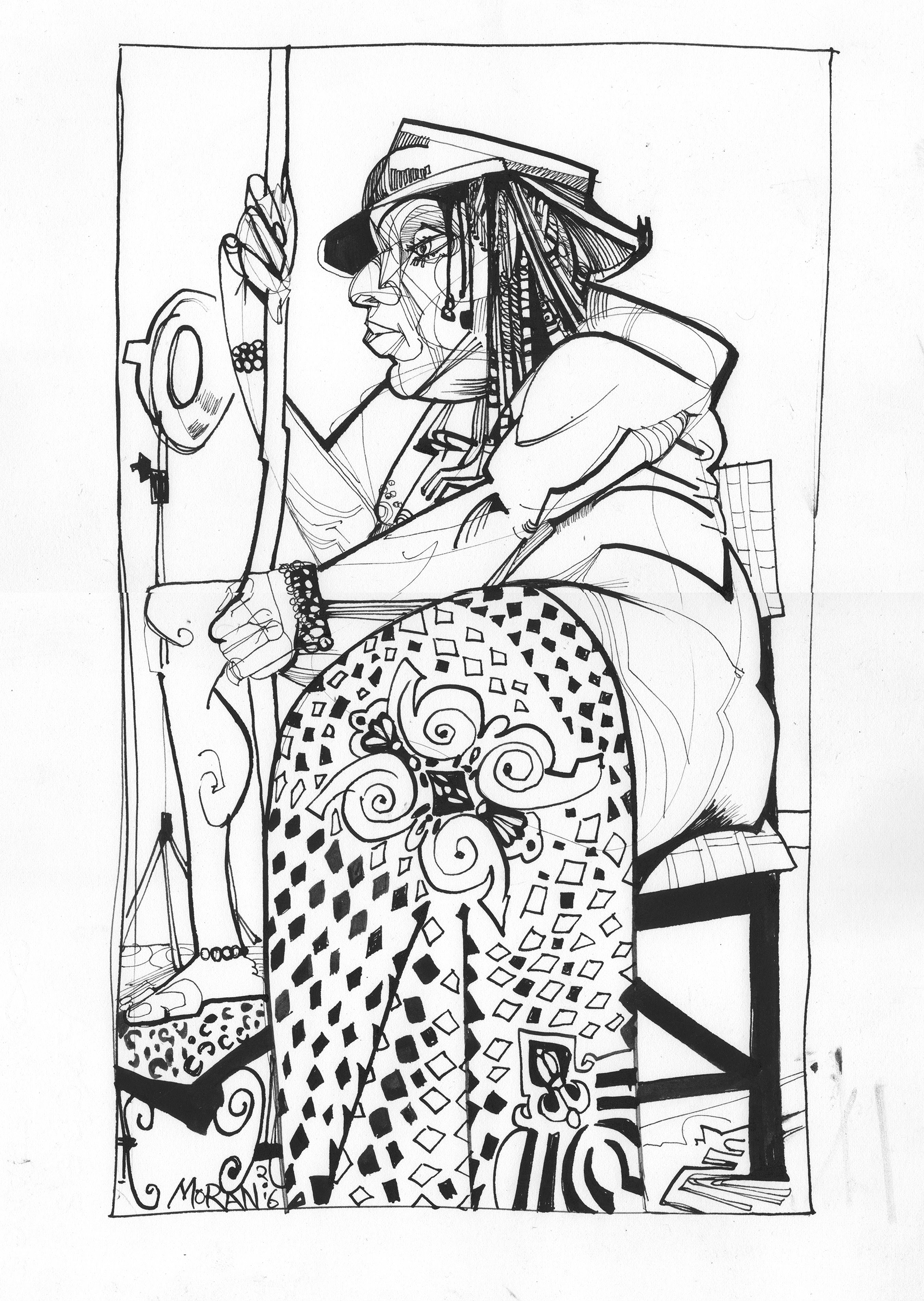figure drawing 12" x 14" $225