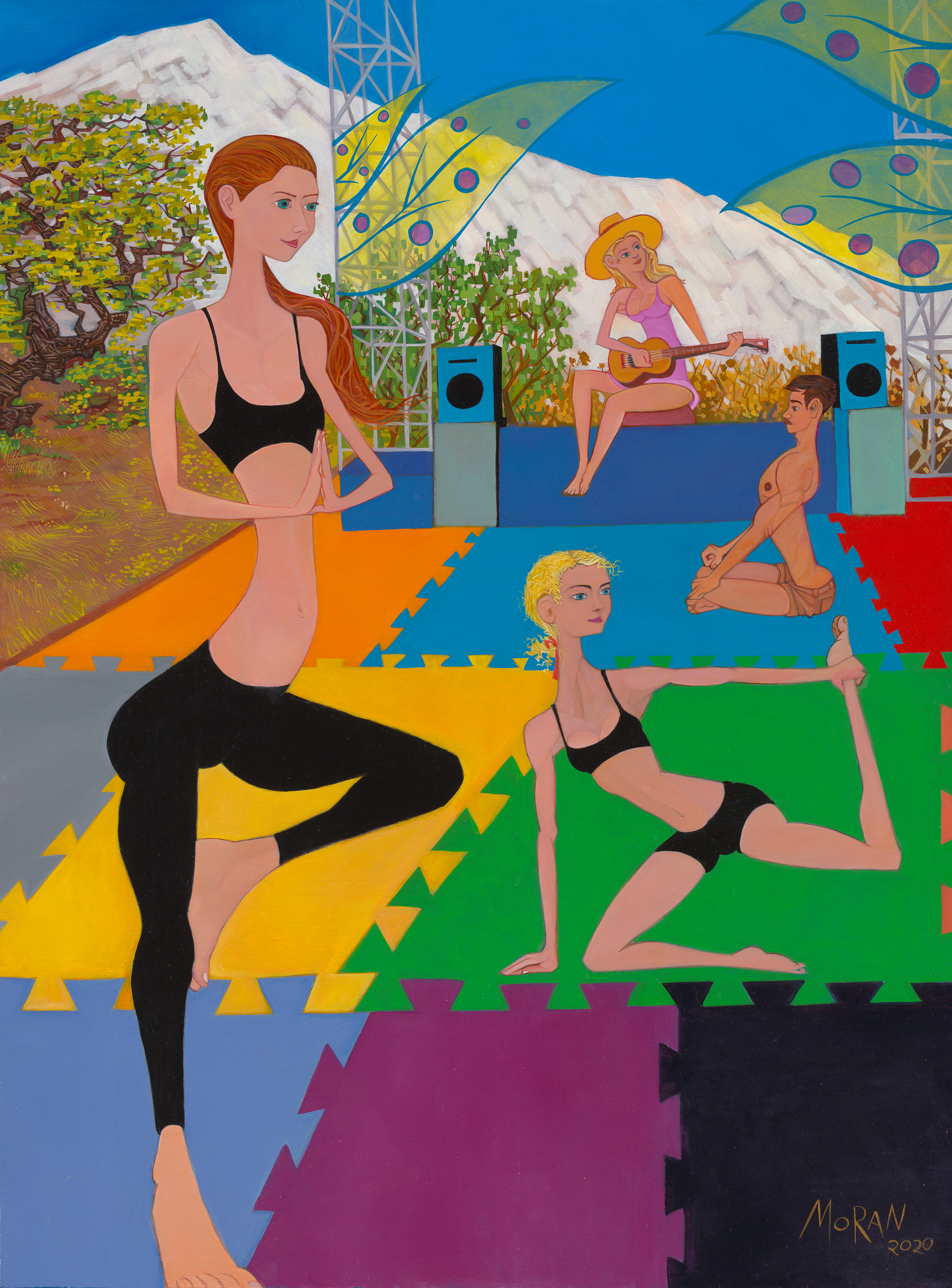 Yoga Painting $4650 4ft x 3ft Oil on Wood