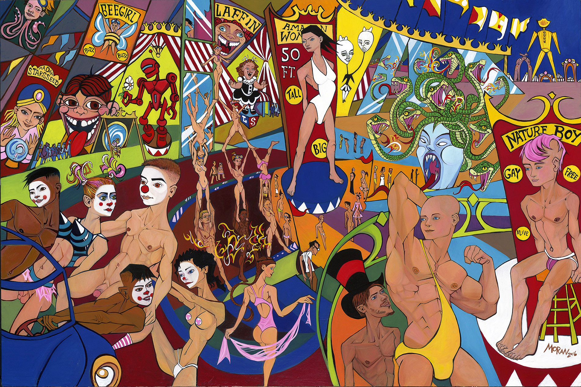 Carnival of Mirrors 6ft x 4ft oil on wood $4500